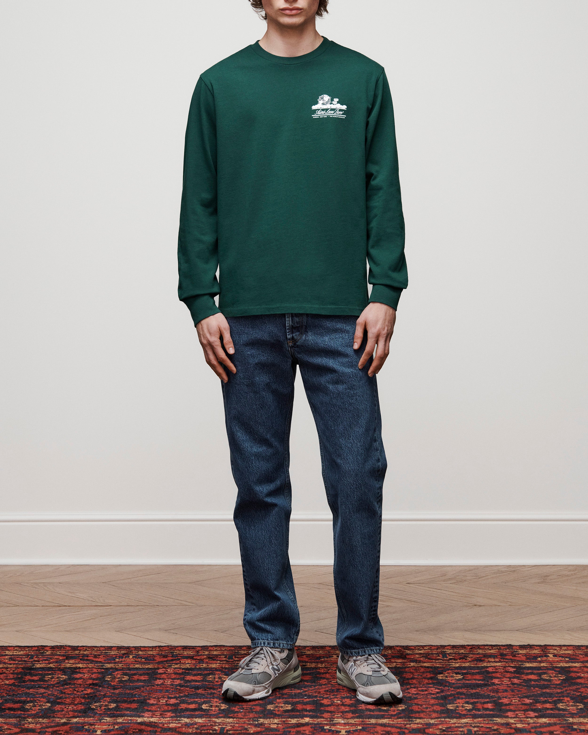 aim-leon-dore-long-sleeve-unisphere-tee-gr-n image 3