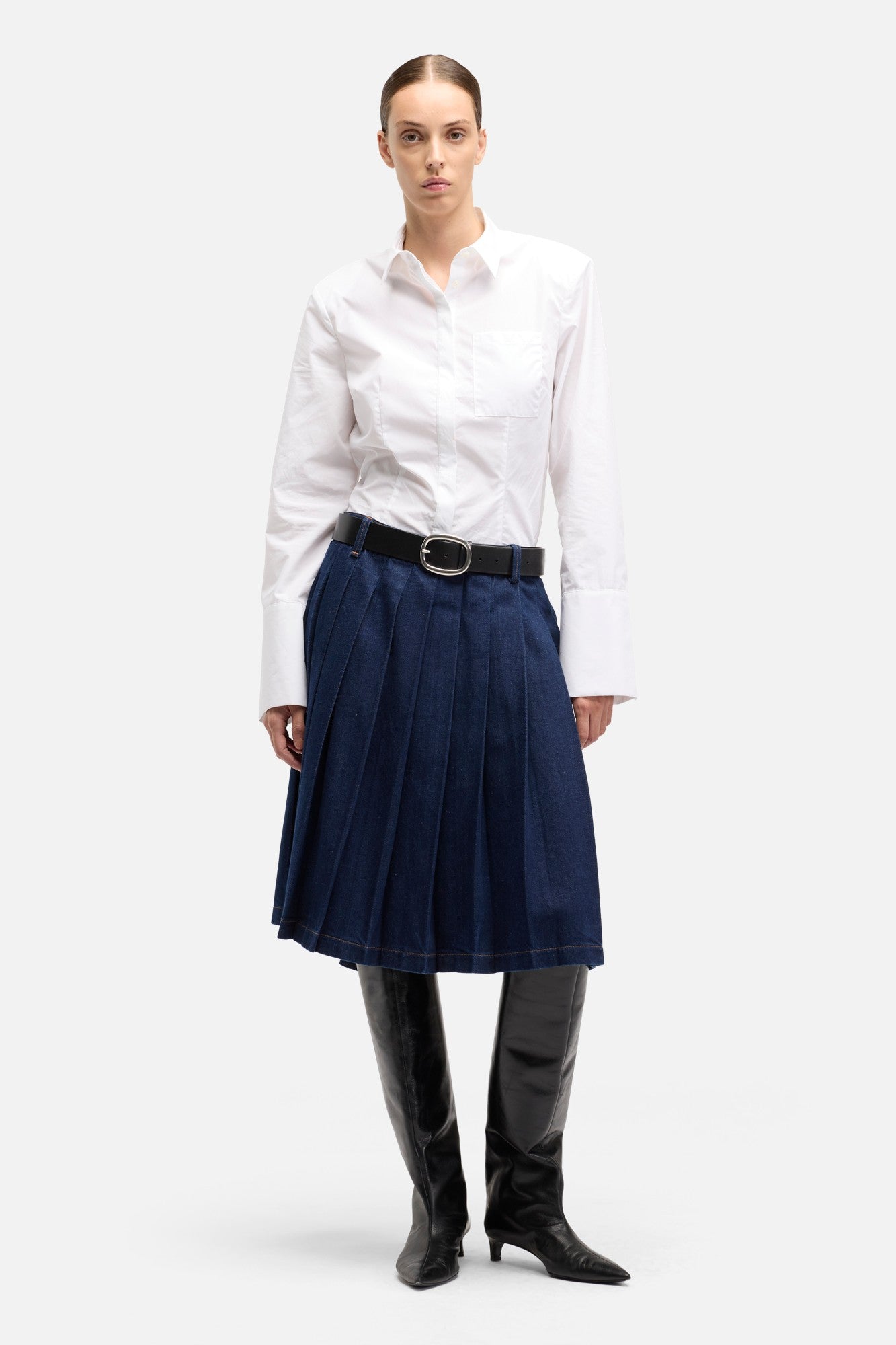 7-for-all-mankind-mankind-pleated-midi-skirt-franklin-denim-midi-rock image 2