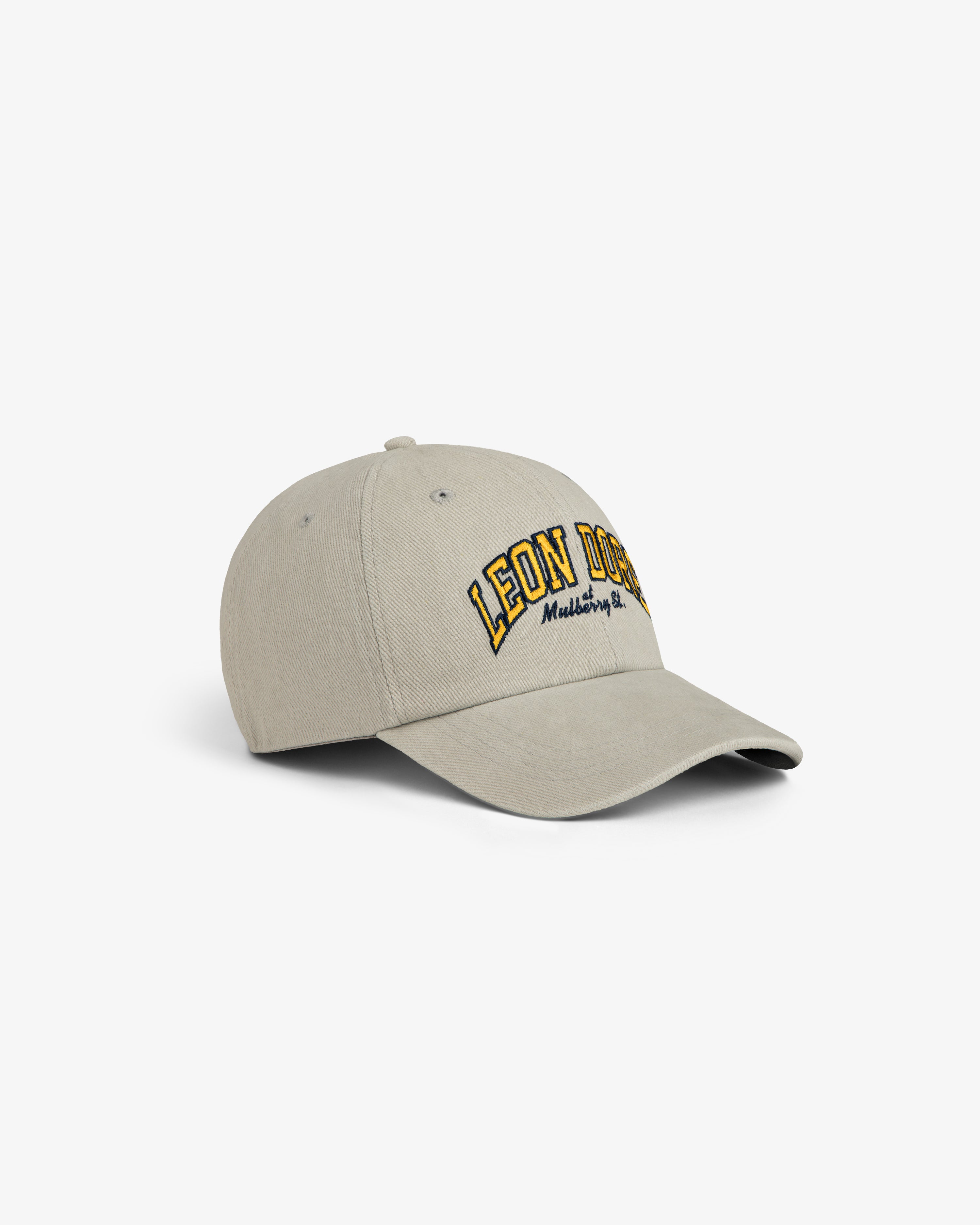 aim-leon-dore-mulberry-letterman-hat-tan-strapback image 4