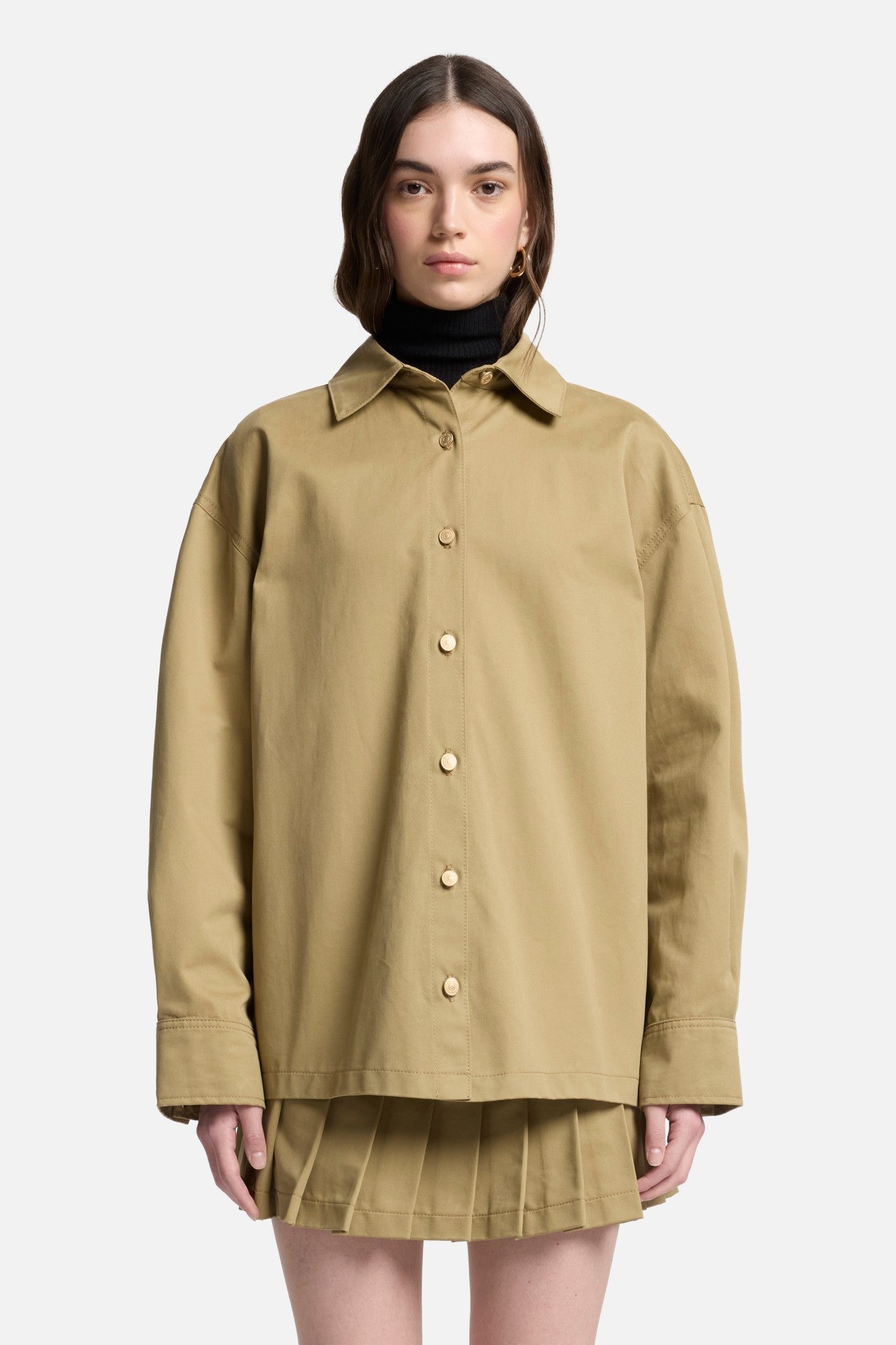 7-for-all-mankind-comfort-twill-pleated-overshirt-in-sand-storm image 3