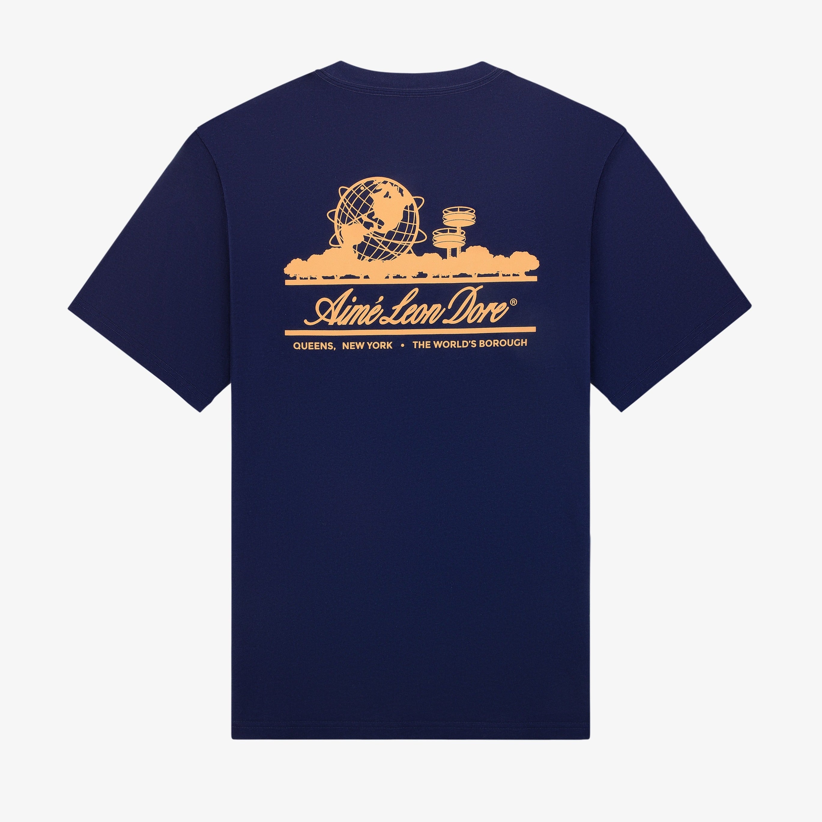 aim-leon-dore-unisphere-tee-navy-regular-fit image 1