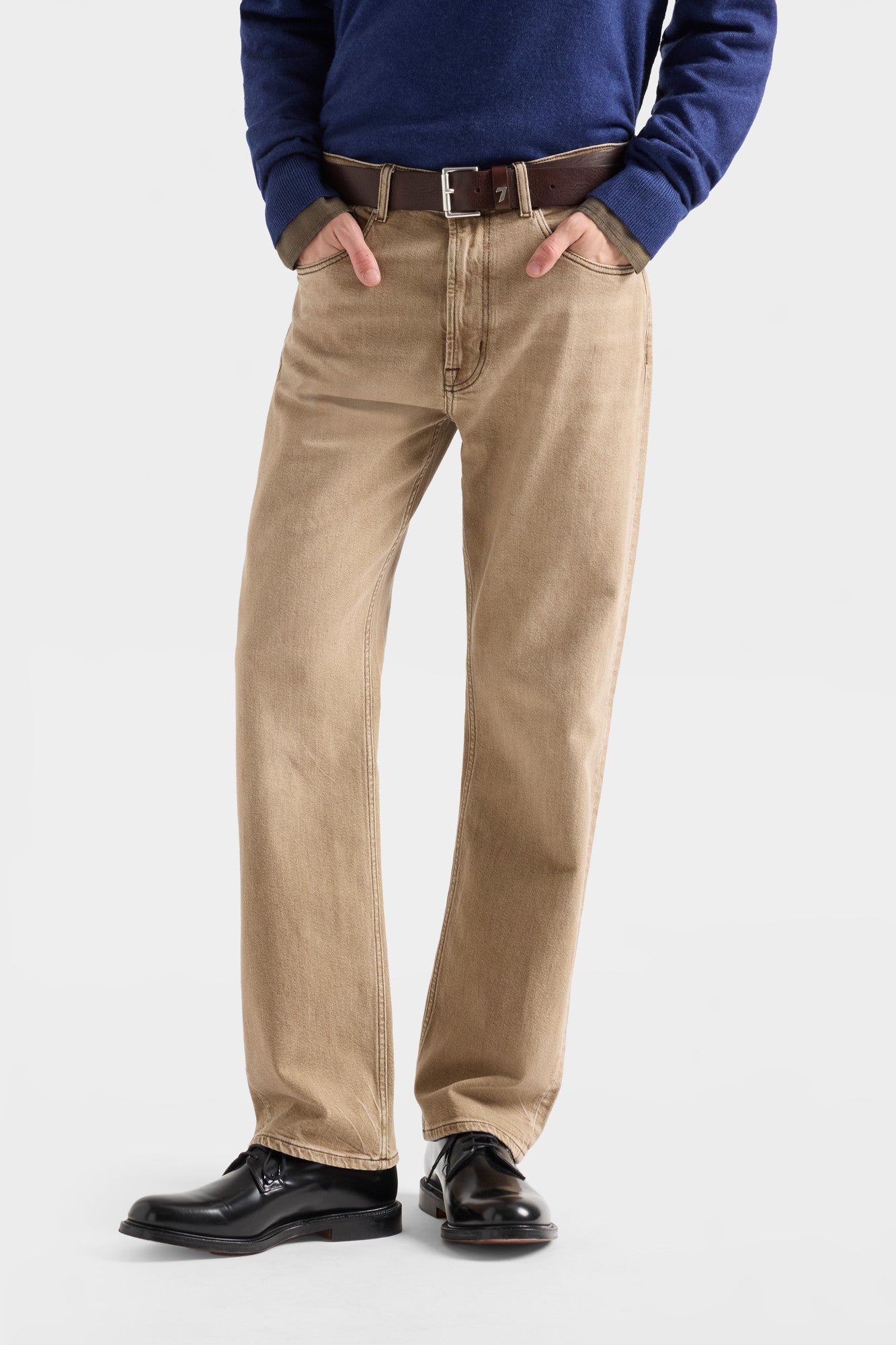 7-for-all-mankind-easy-straight-burnt-sand-herren-straight-leg-hose-beige image 3