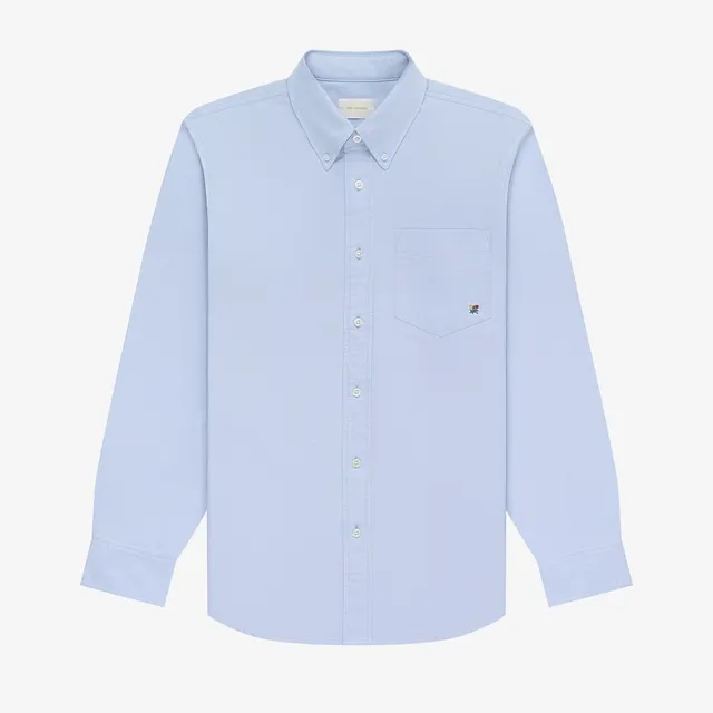 aim-leon-dore-crest-oxford-shirt-blau-regular-fit image 1