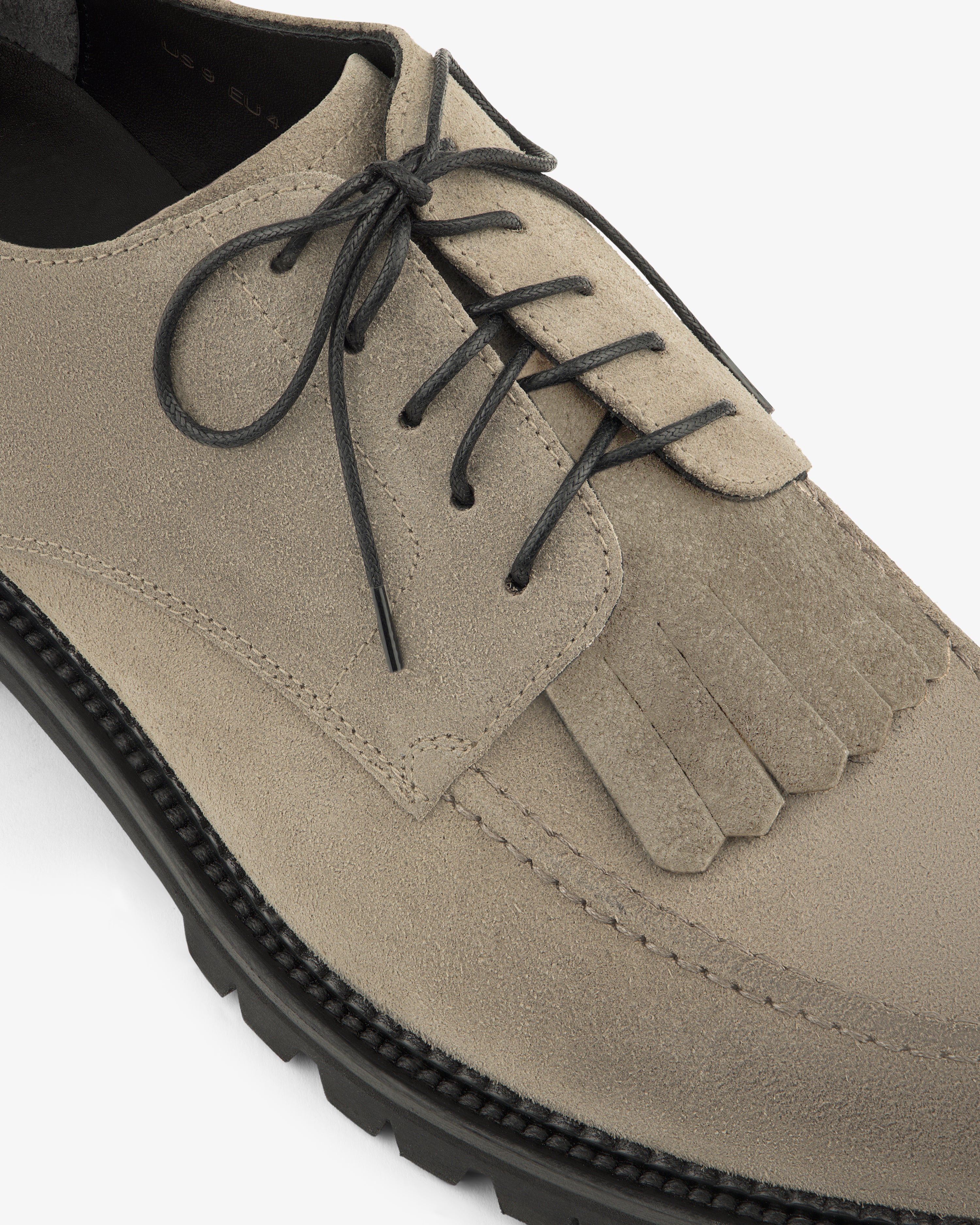 aim-leon-dore-suede-lug-sole-derby-oliv-kalbs-suede-made-in-italy image 7