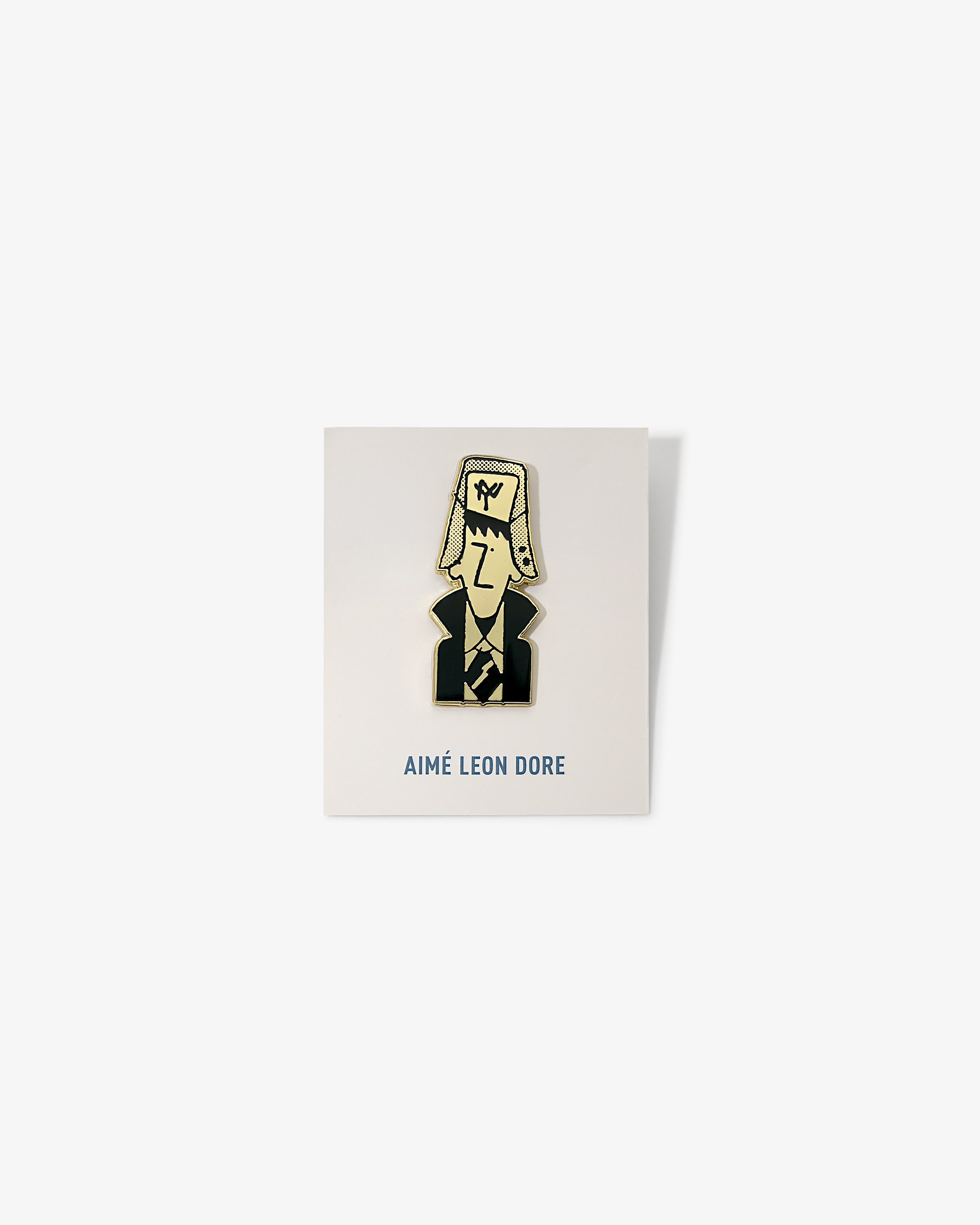 aim-leon-dore-graphic-pin-anstecker-gold-schwarz-2 image 3