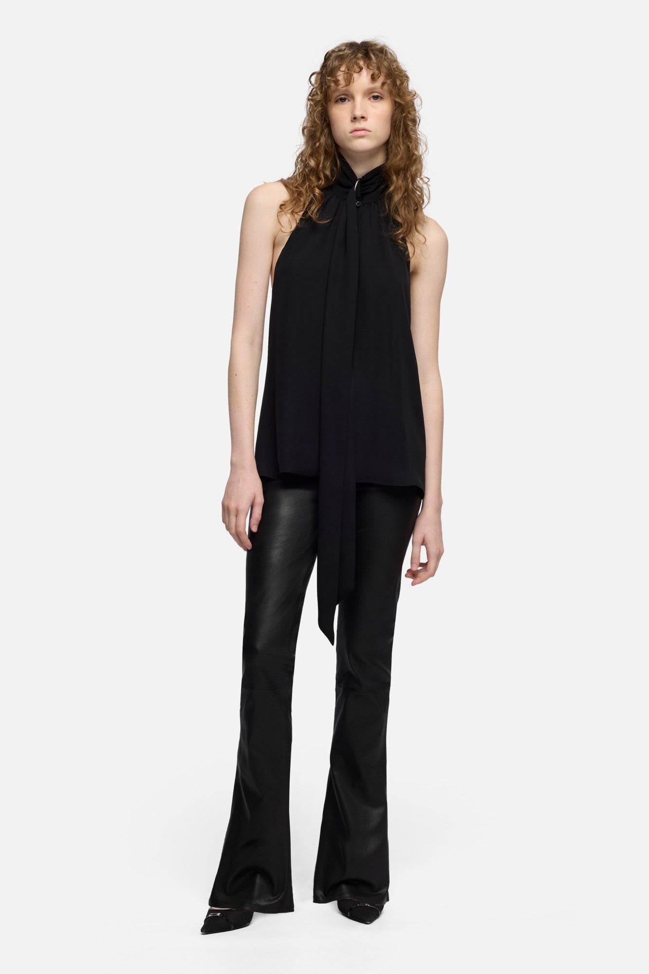 7-for-all-mankind-tailorless-bootcut-lederhose-schwarz image 2