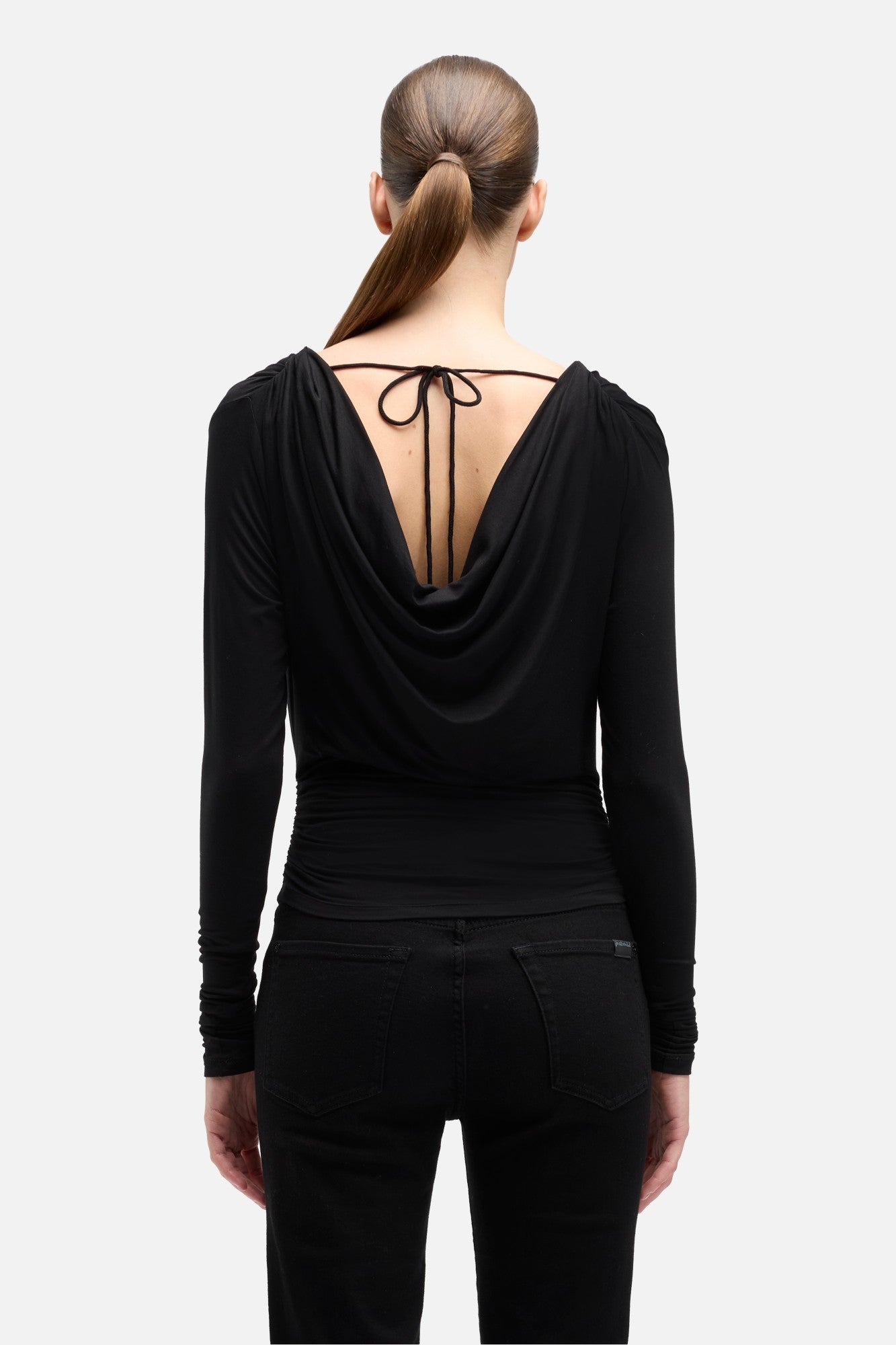 7-for-all-mankind-long-sleeve-draped-top-langarm-drap-top-in-black image 5