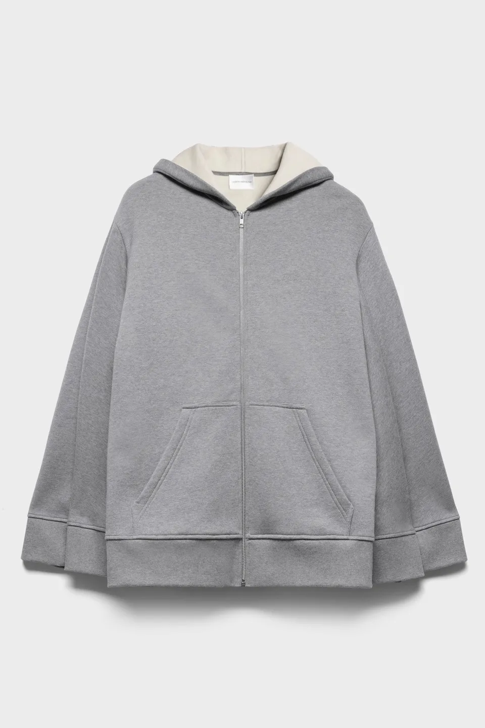 7-for-all-mankind-oversize-zip-hoodie-ash-damen image 1