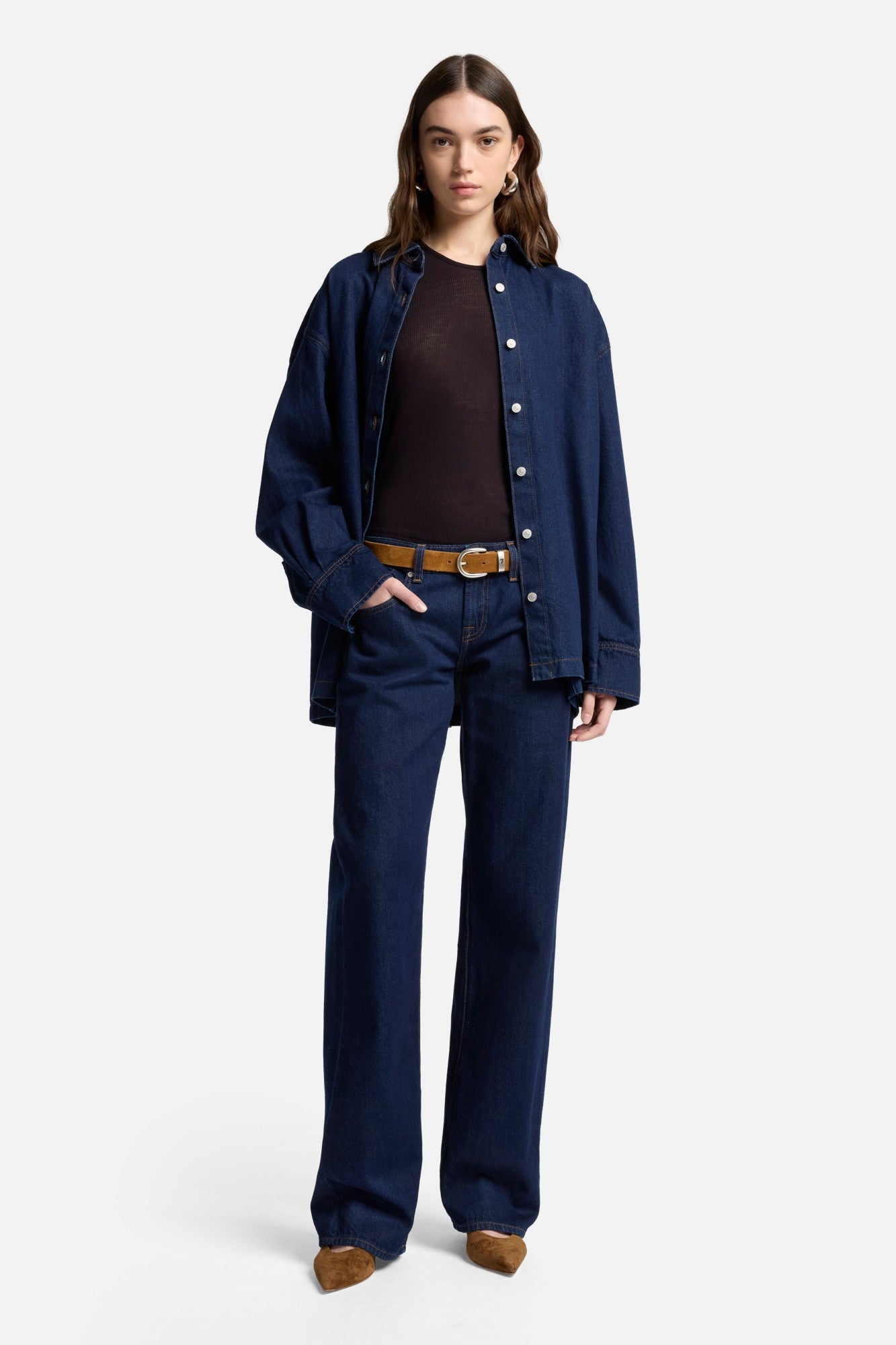 7-for-all-mankind-mankind-pleated-overshirt-unisex-in-franklin image 2