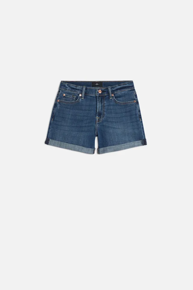 7-for-all-mankind-broken-twill-mid-roll-short-in-vanity-damen-jeansshorts image 1