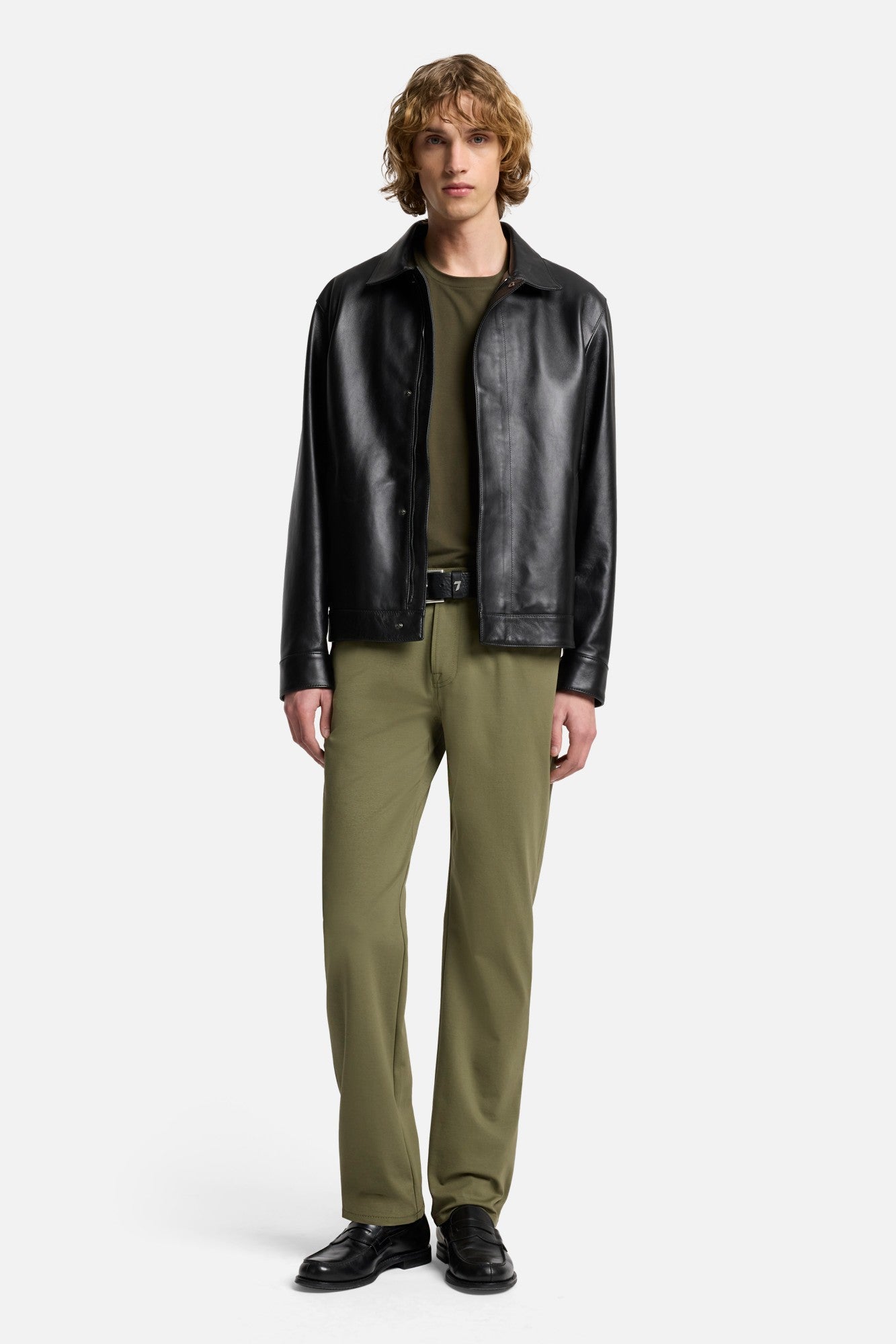 7-for-all-mankind-luxe-performance-knit-the-straight-hose-in-army image 2