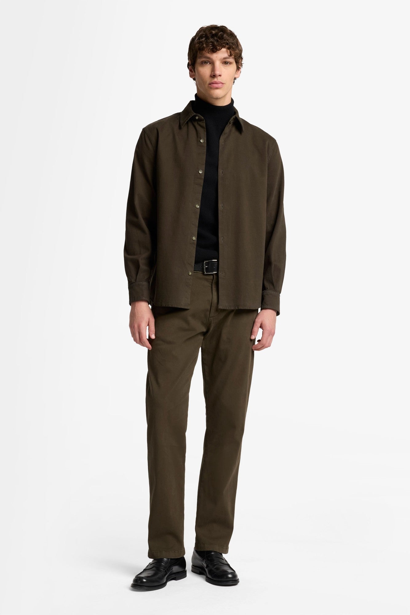 7-for-all-mankind-straight-chino-luxe-performance-sateen-dark-olive image 2