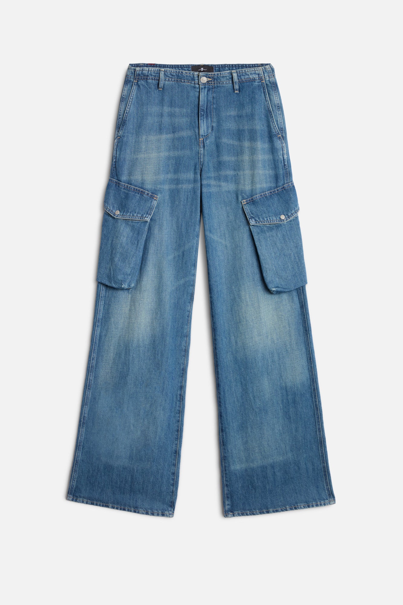 7-for-all-mankind-cargo-lotta-jeans-wide-leg-indigo-linen-ocean-mist image 1