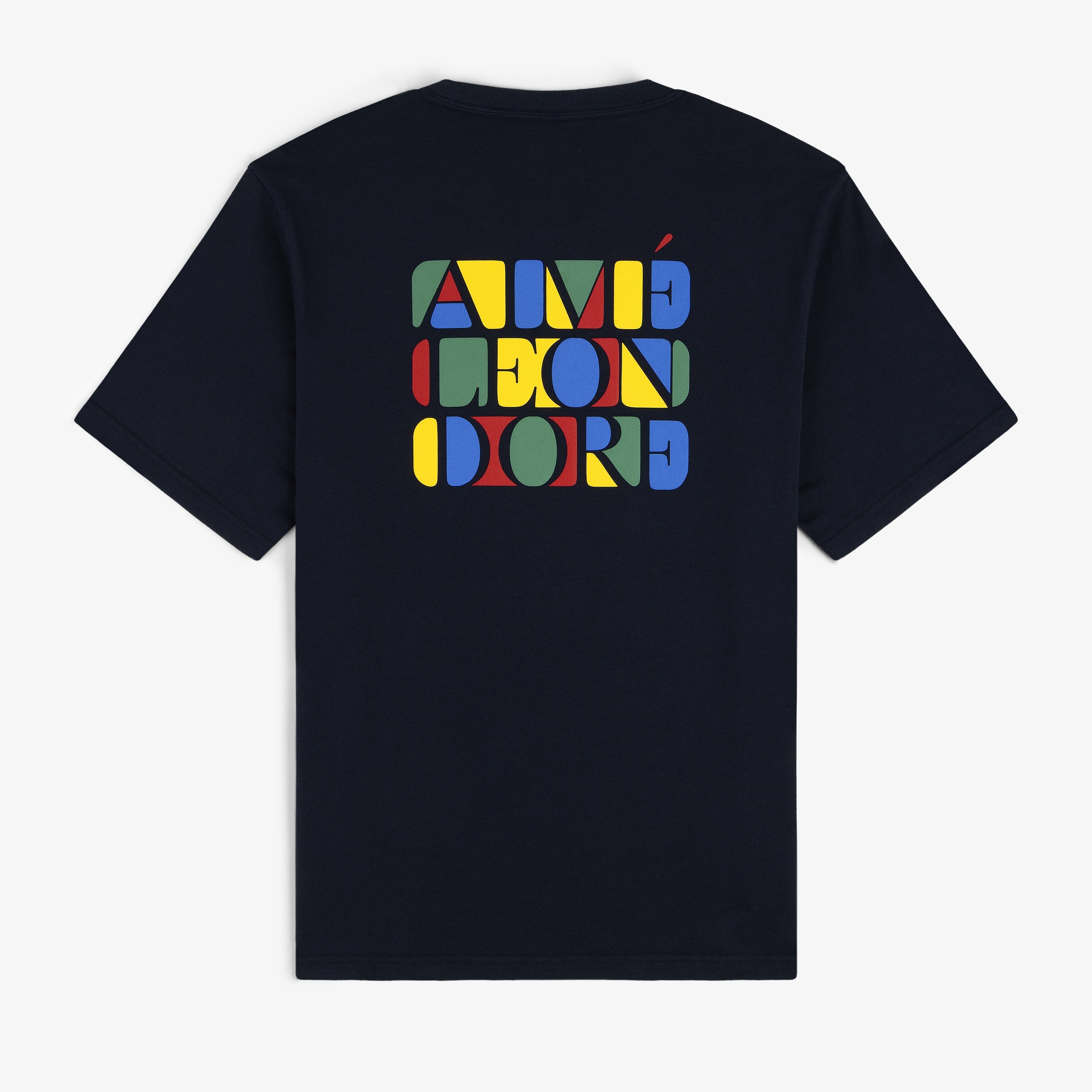 aim-leon-dore-stacked-logo-tee-t-shirt-schwarz image 1