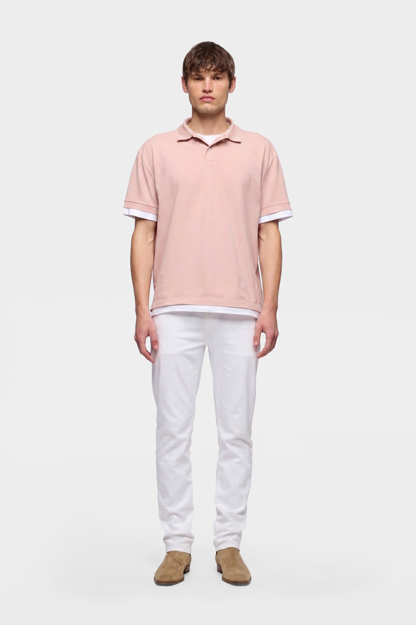 7-for-all-mankind-double-layer-polo-rose-herren image 2