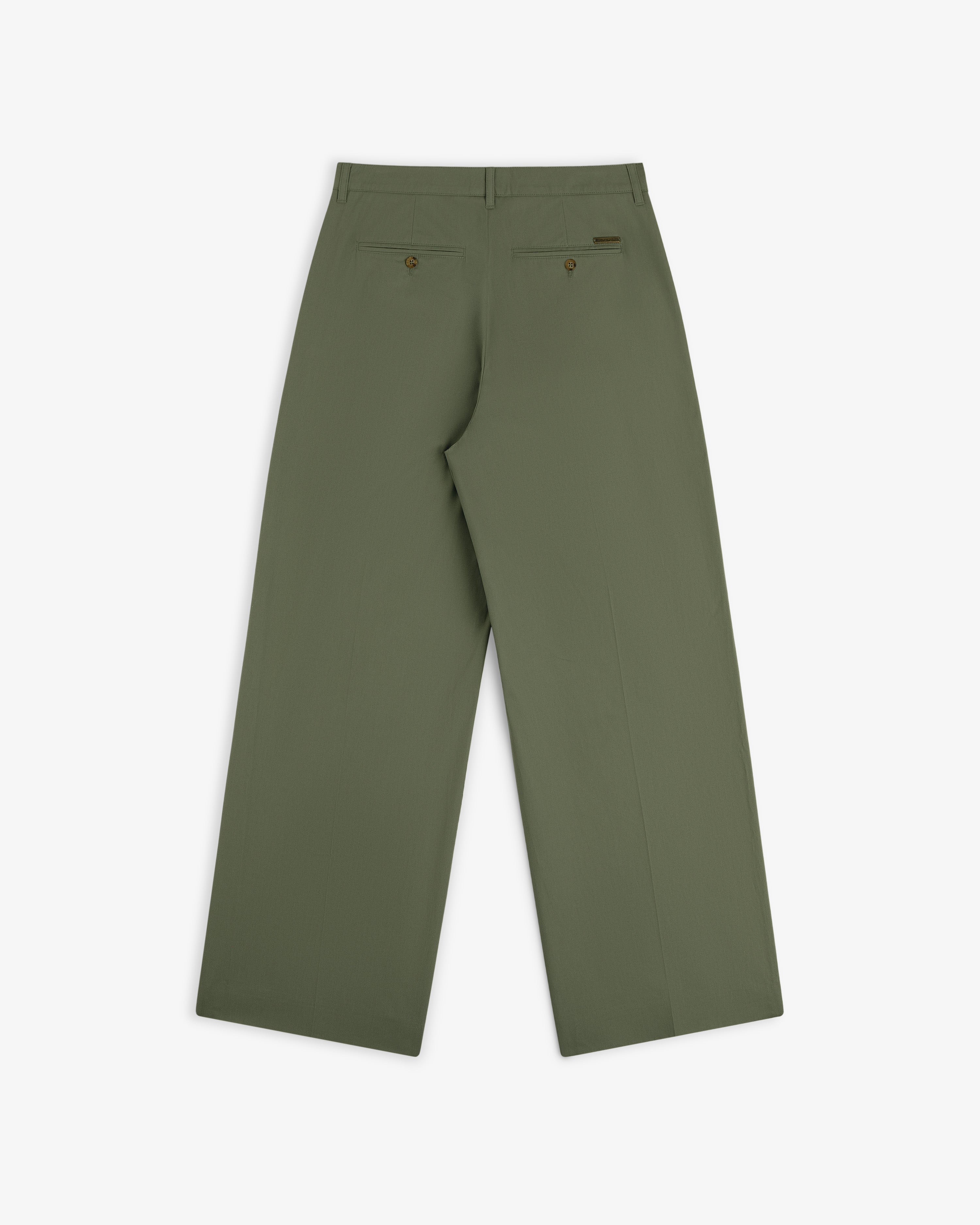 aim-leon-dore-lightweight-pleated-cotton-trouser-hose-olive image 4