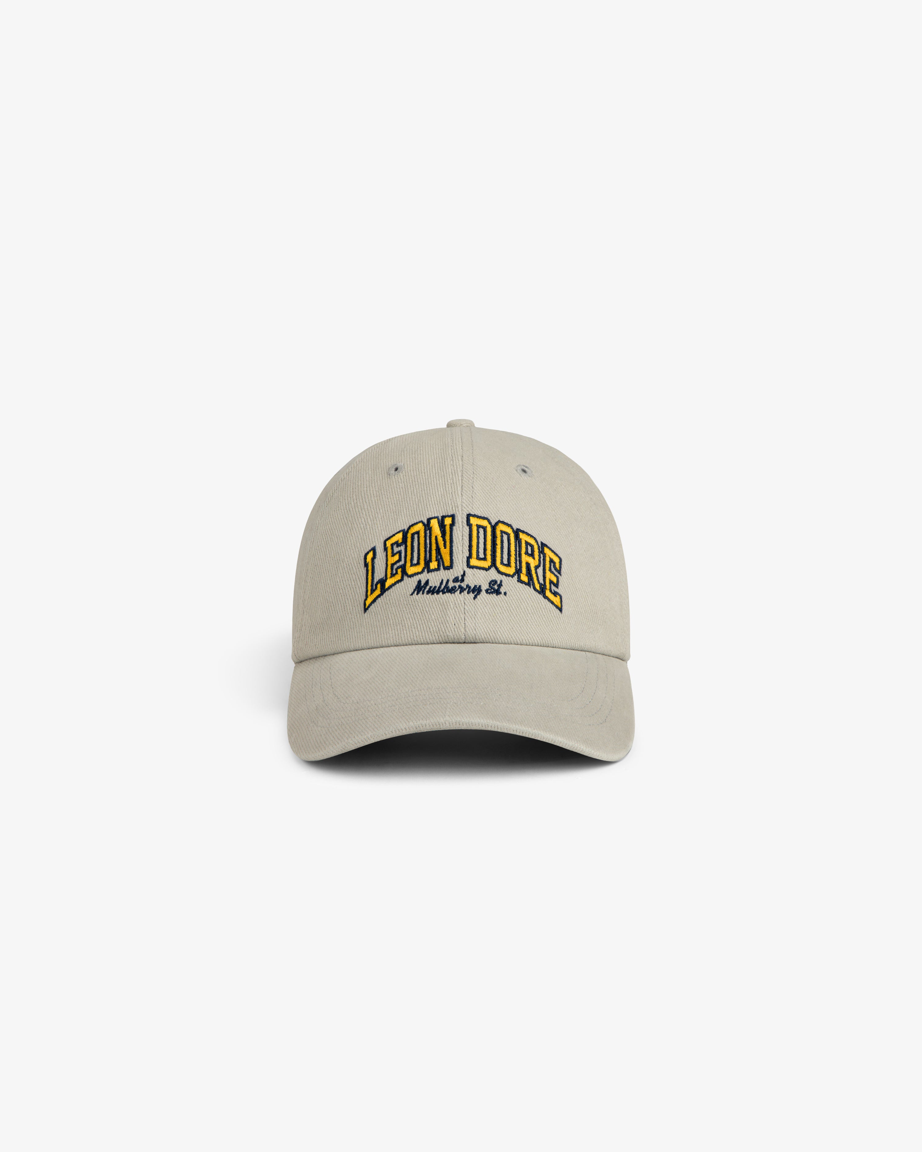 aim-leon-dore-mulberry-letterman-hat-tan-strapback image 2