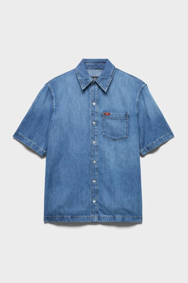 7-for-all-mankind-short-sleeve-regular-shirt-denim-canyon-herren-hemd image 1