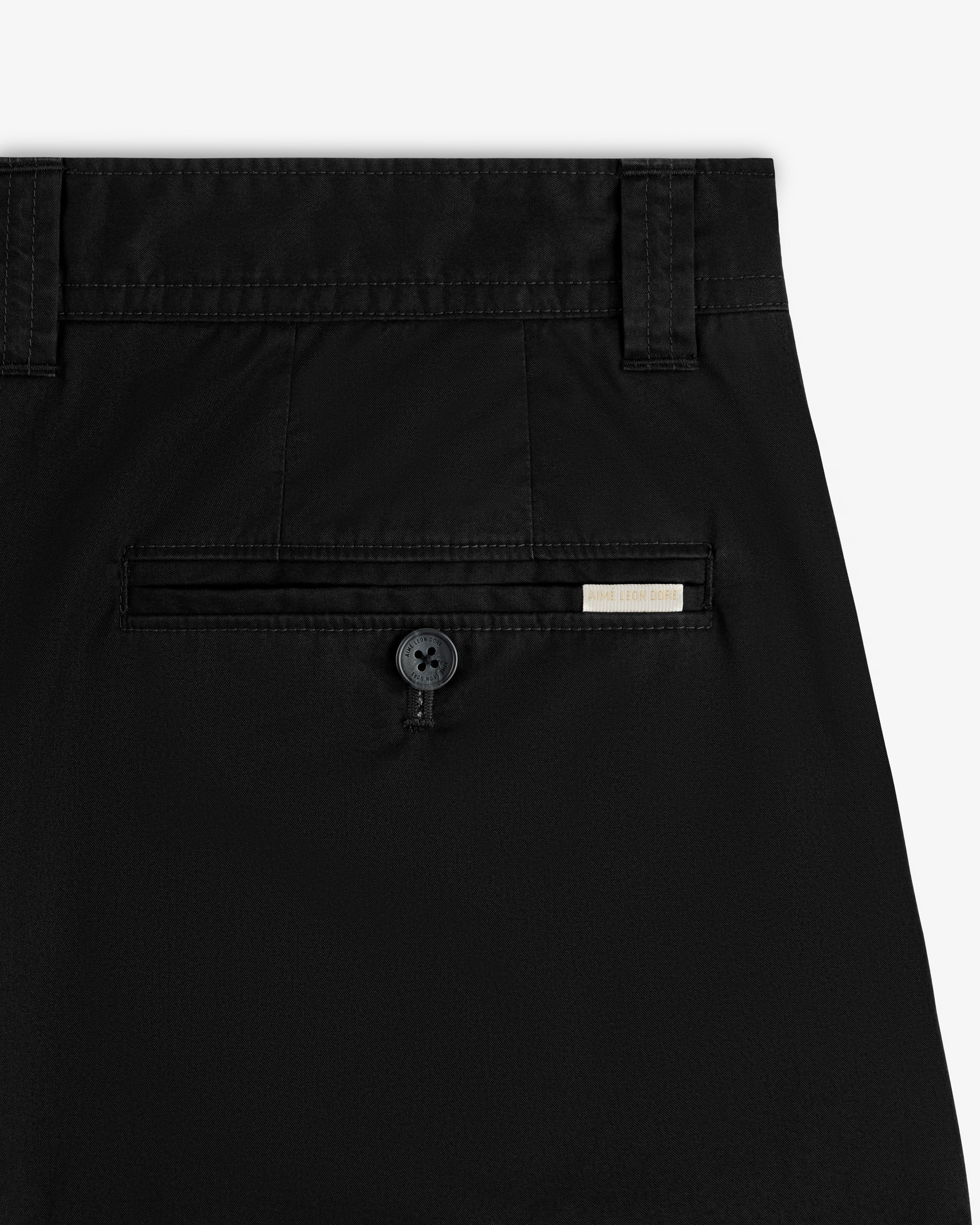 aim-leon-dore-double-pleated-officer-pant-schwarze-baumwoll-hose-straight-fit image 5