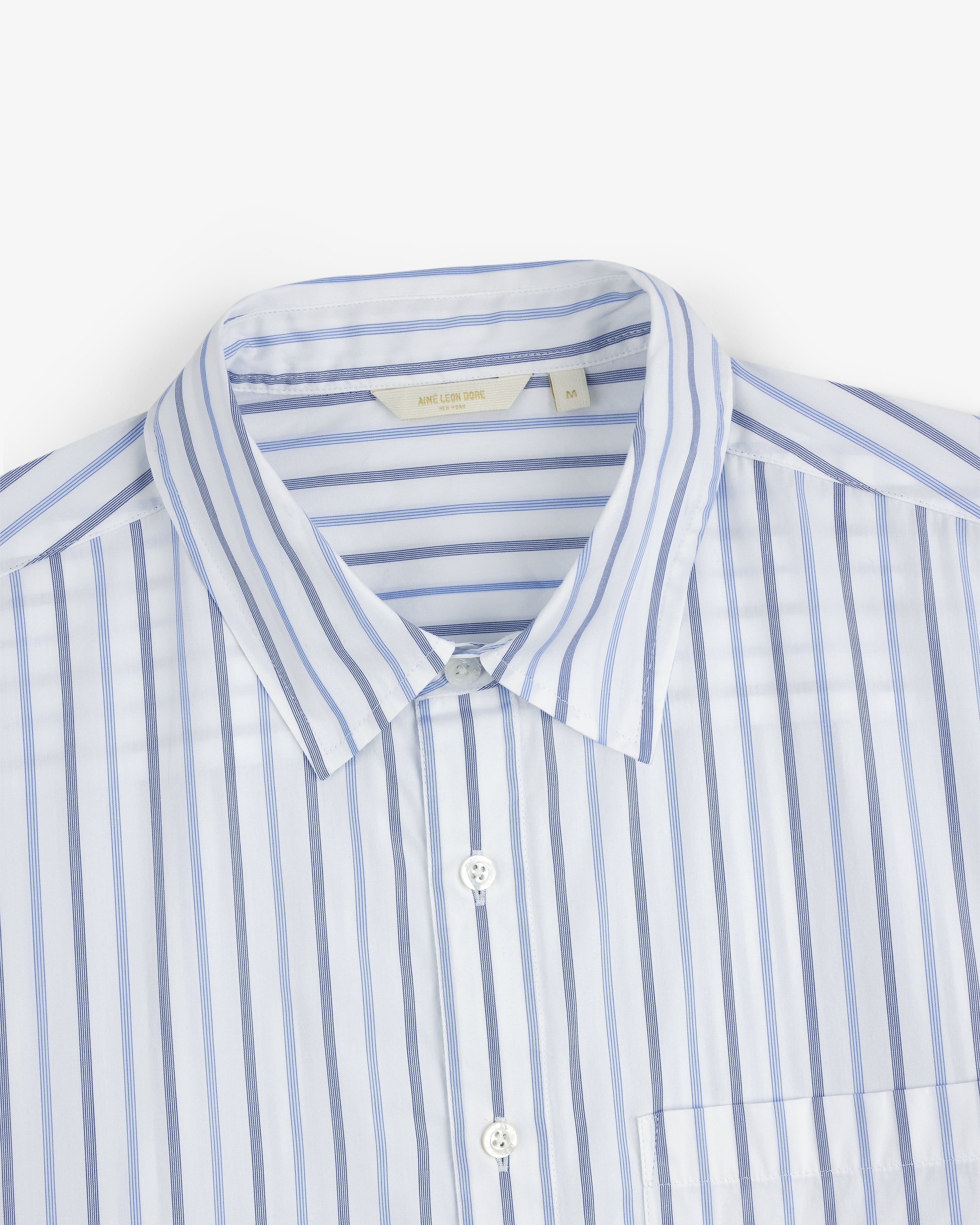 aim-leon-dore-poplin-casual-shirt-blau-gestreift image 5