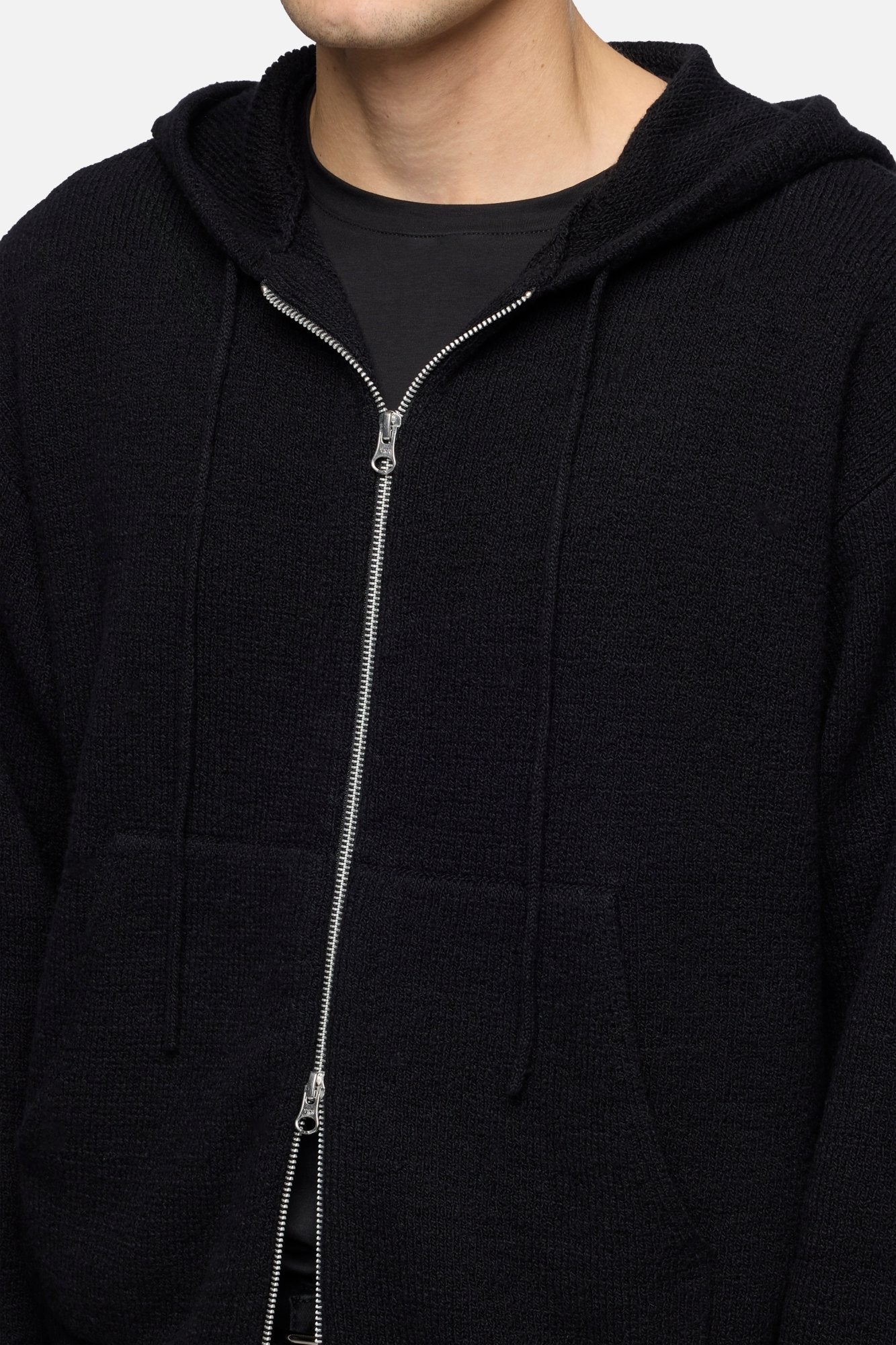 7-for-all-mankind-hooded-zip-sweater-herren-schwarz-cotton-wool image 4