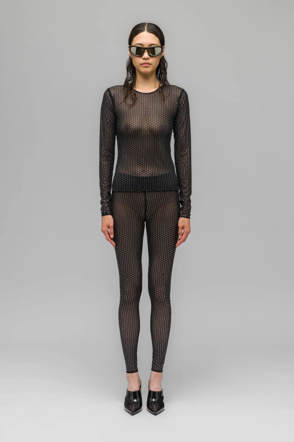 032c-luster-fitted-longsleeve-unisex-mesh-top-mit-strass image 1