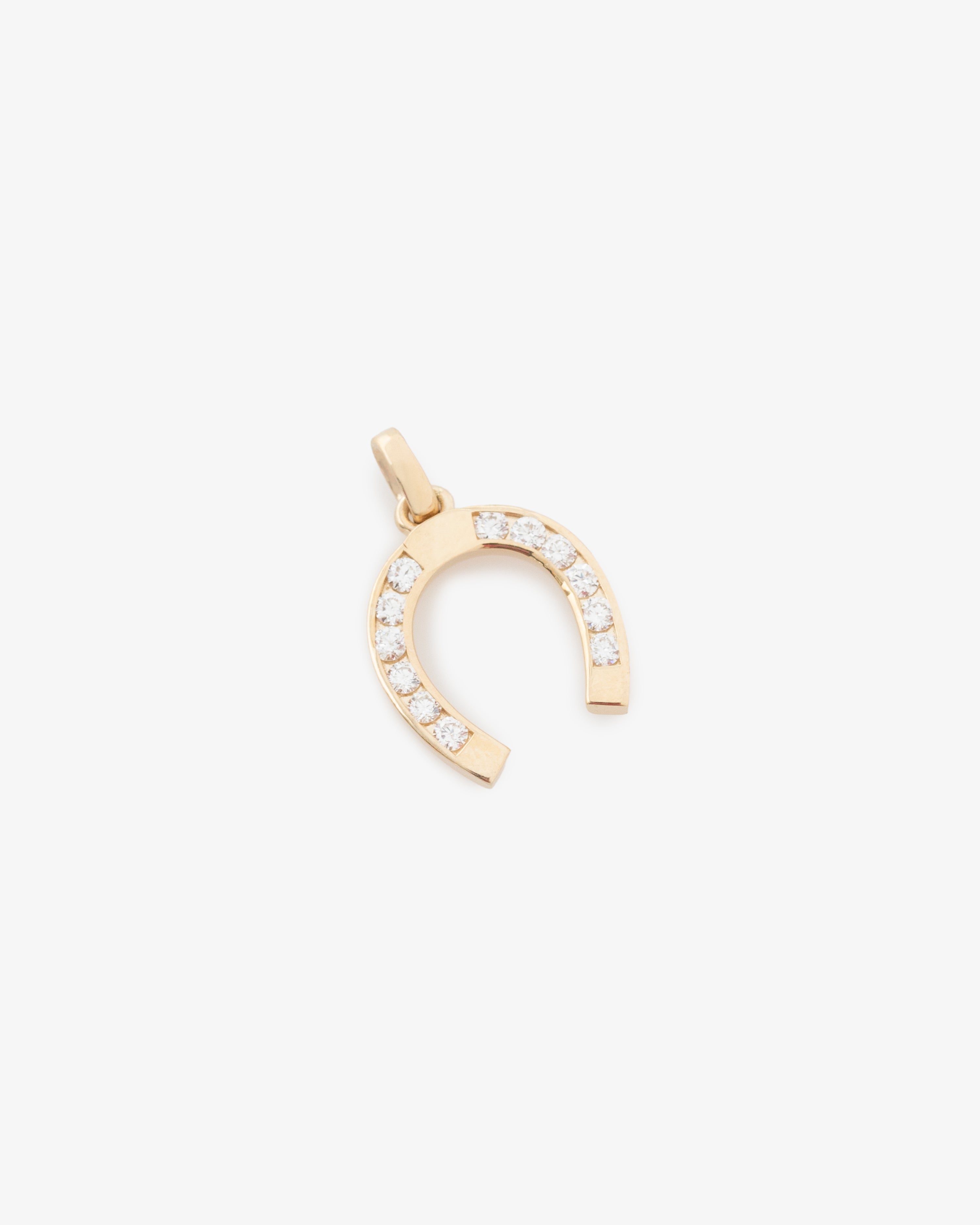 aim-leon-dore-diamond-horseshoe-anh-nger-14kt-gold-mit-diamanten image 2