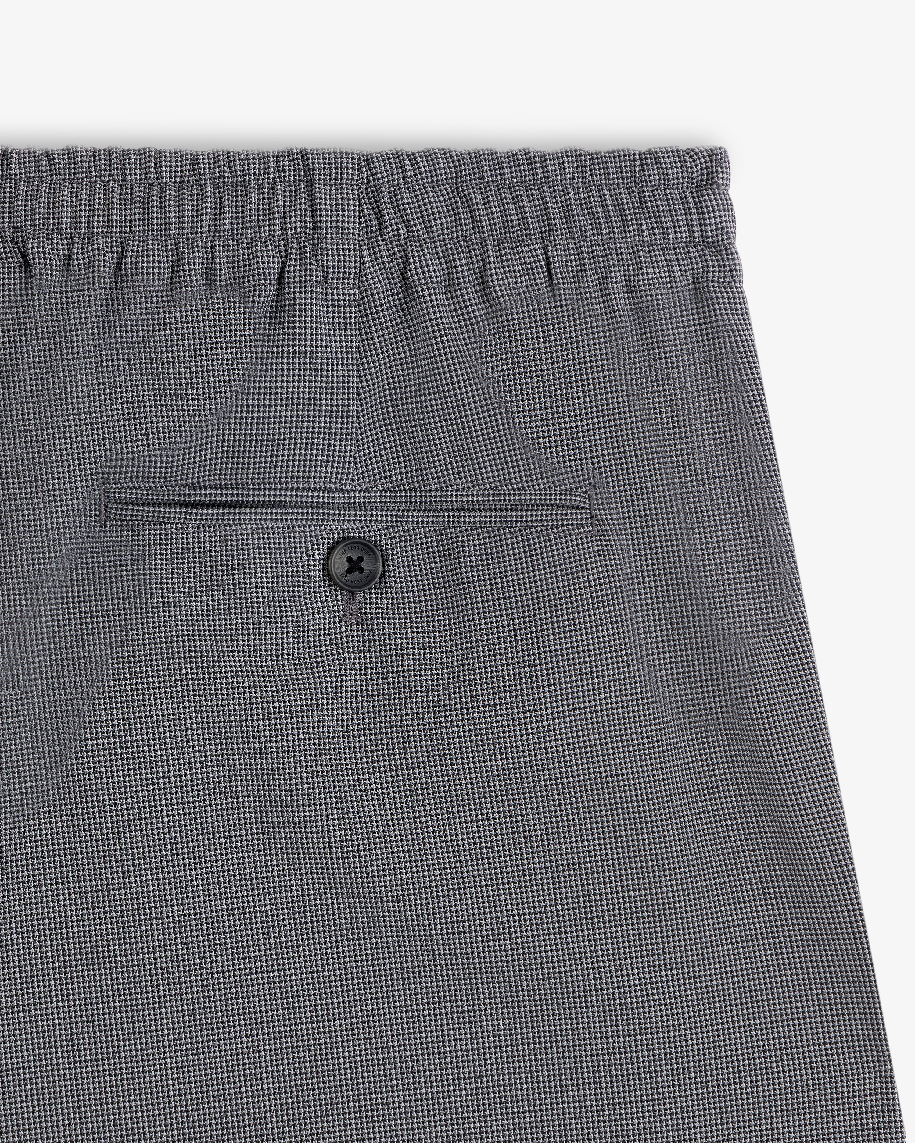 aim-leon-dore-houndstooth-elasticated-waist-trouser-grau-schwarz image 6