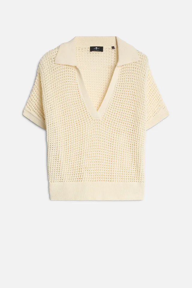 7-for-all-mankind-kurzarm-strick-polo-oatmeal image 1