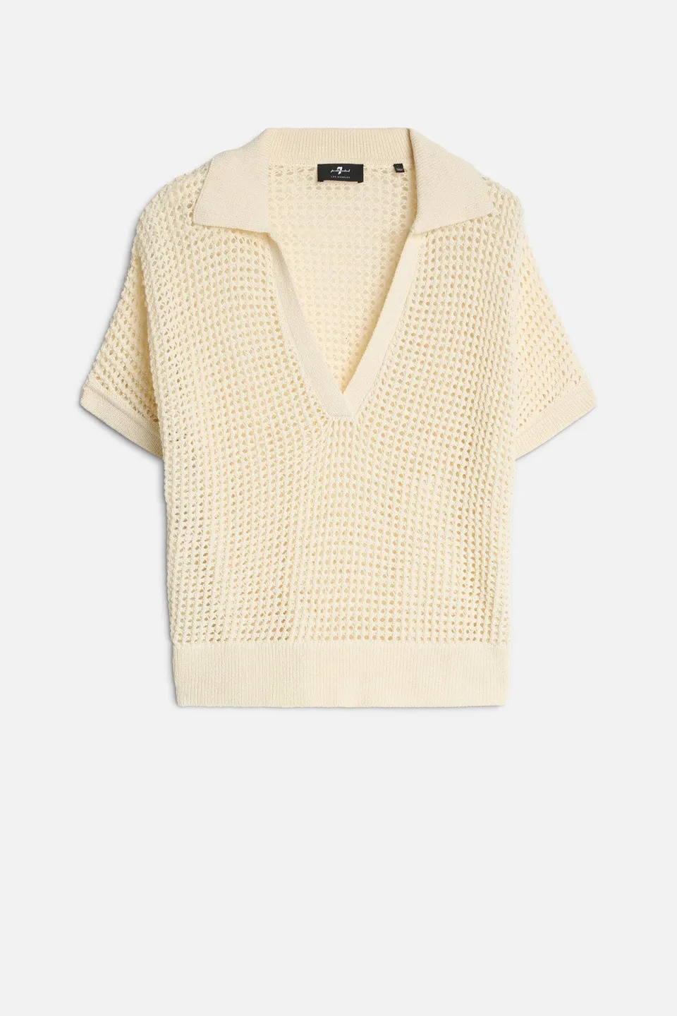 7-for-all-mankind-kurzarm-strick-polo-oatmeal image 1