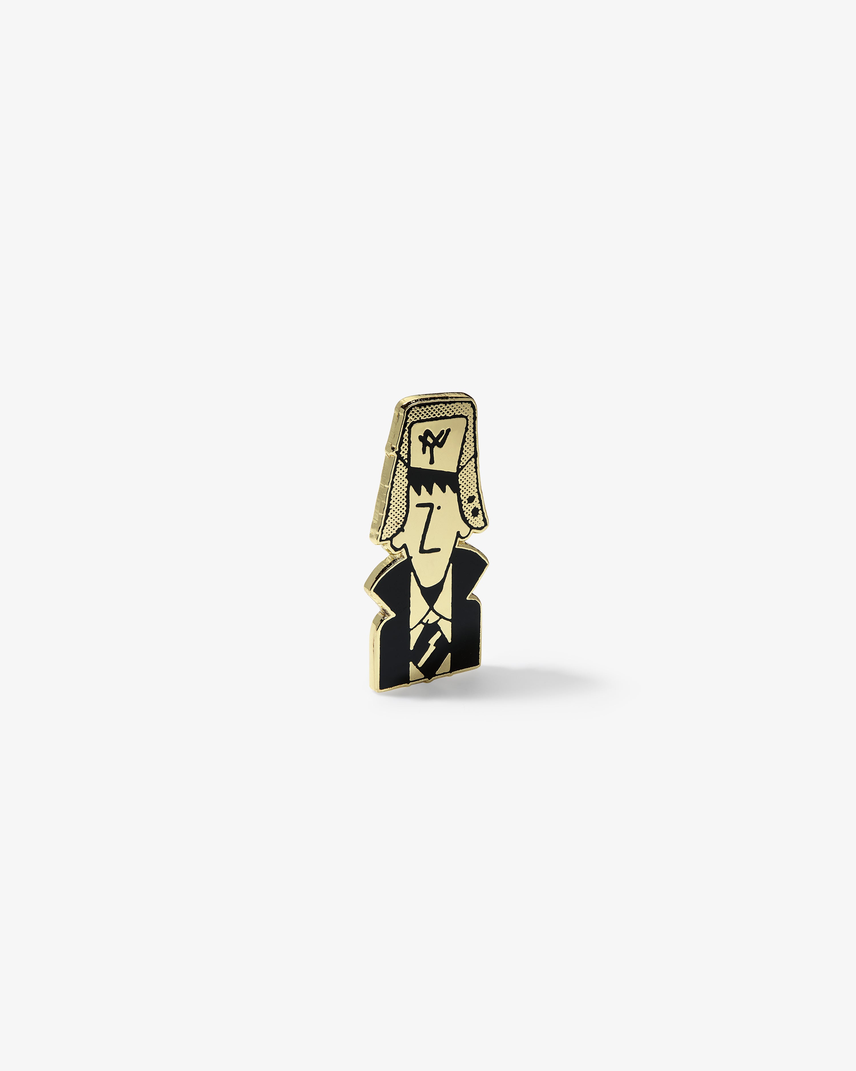 aim-leon-dore-graphic-pin-anstecker-gold-schwarz-2 image 2