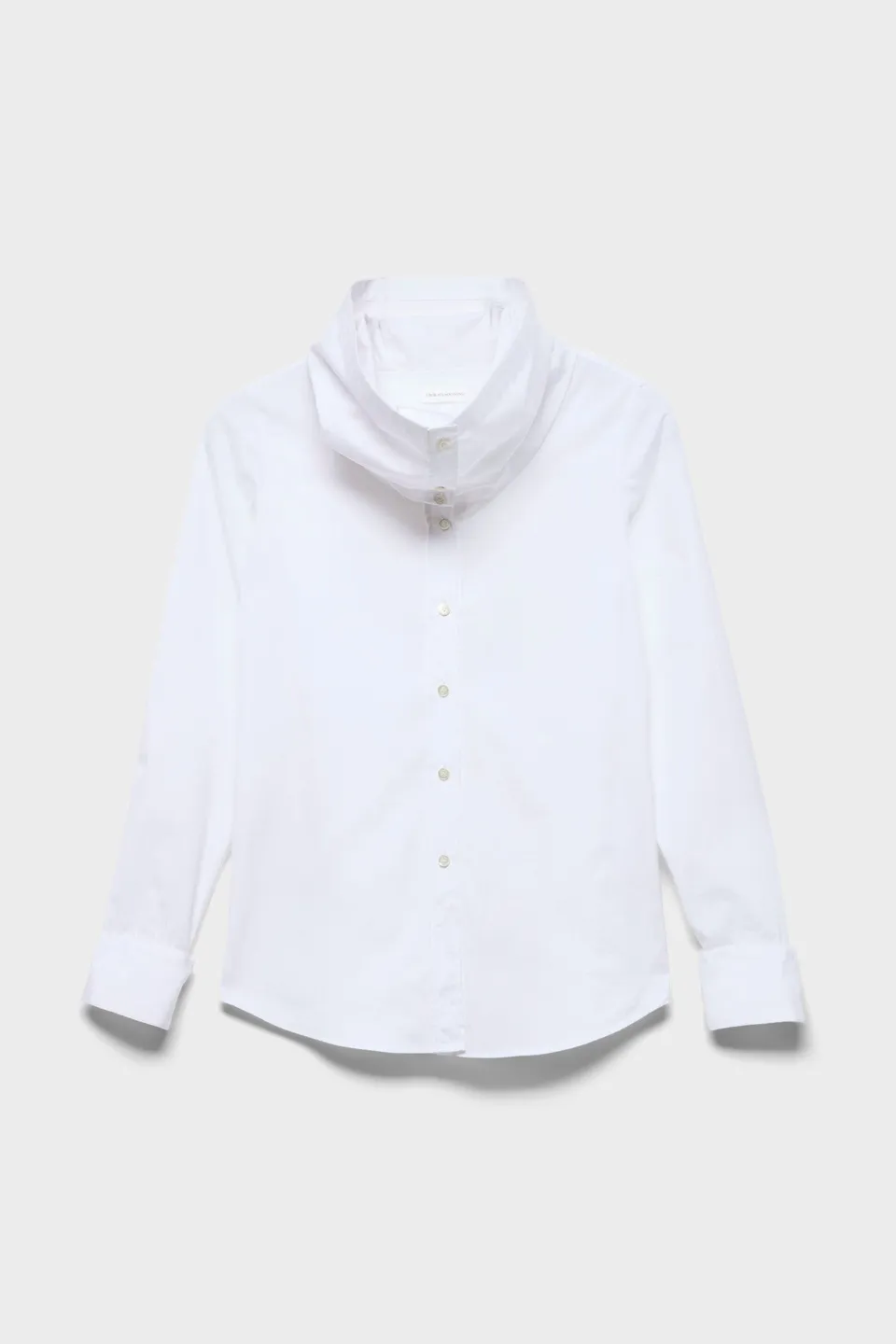 7-for-all-mankind-high-neck-long-sleeve-shirt-damen-bluse-poplin-off-white image 1