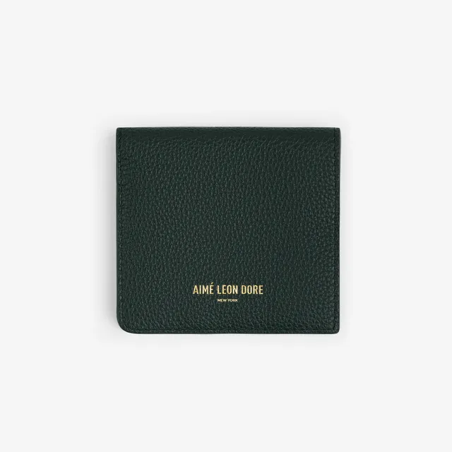 aim-leon-dore-leather-bi-fold-wallet-gr-n image 1
