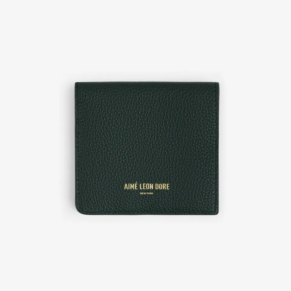 aim-leon-dore-leather-bi-fold-wallet-gr-n image 1