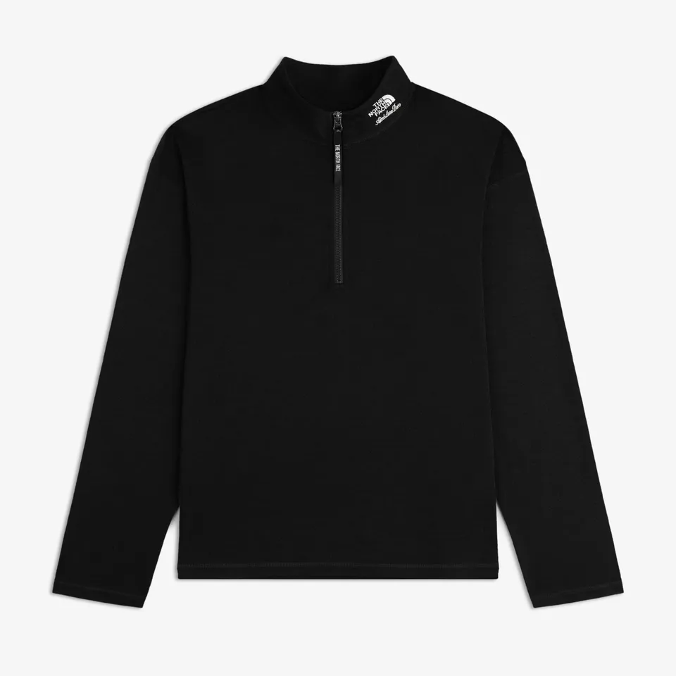 ald-the-north-face-dotknit-wool-quarter-zip-schwarz image 1