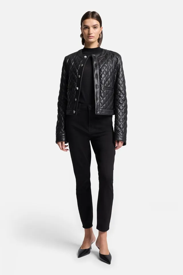 7-for-all-mankind-quilted-leather-jacket-damen-lederjacke-black image 1