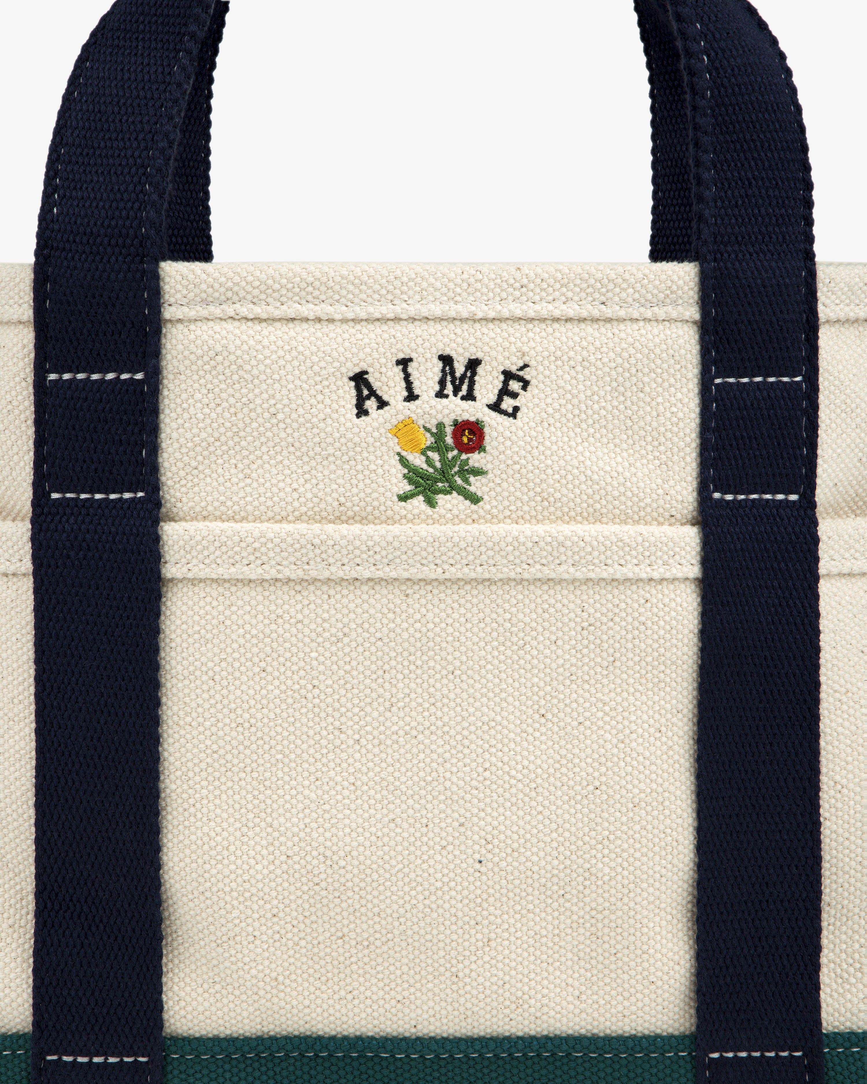 aim-leon-dore-mini-crest-contrast-tote-bag-cream image 4