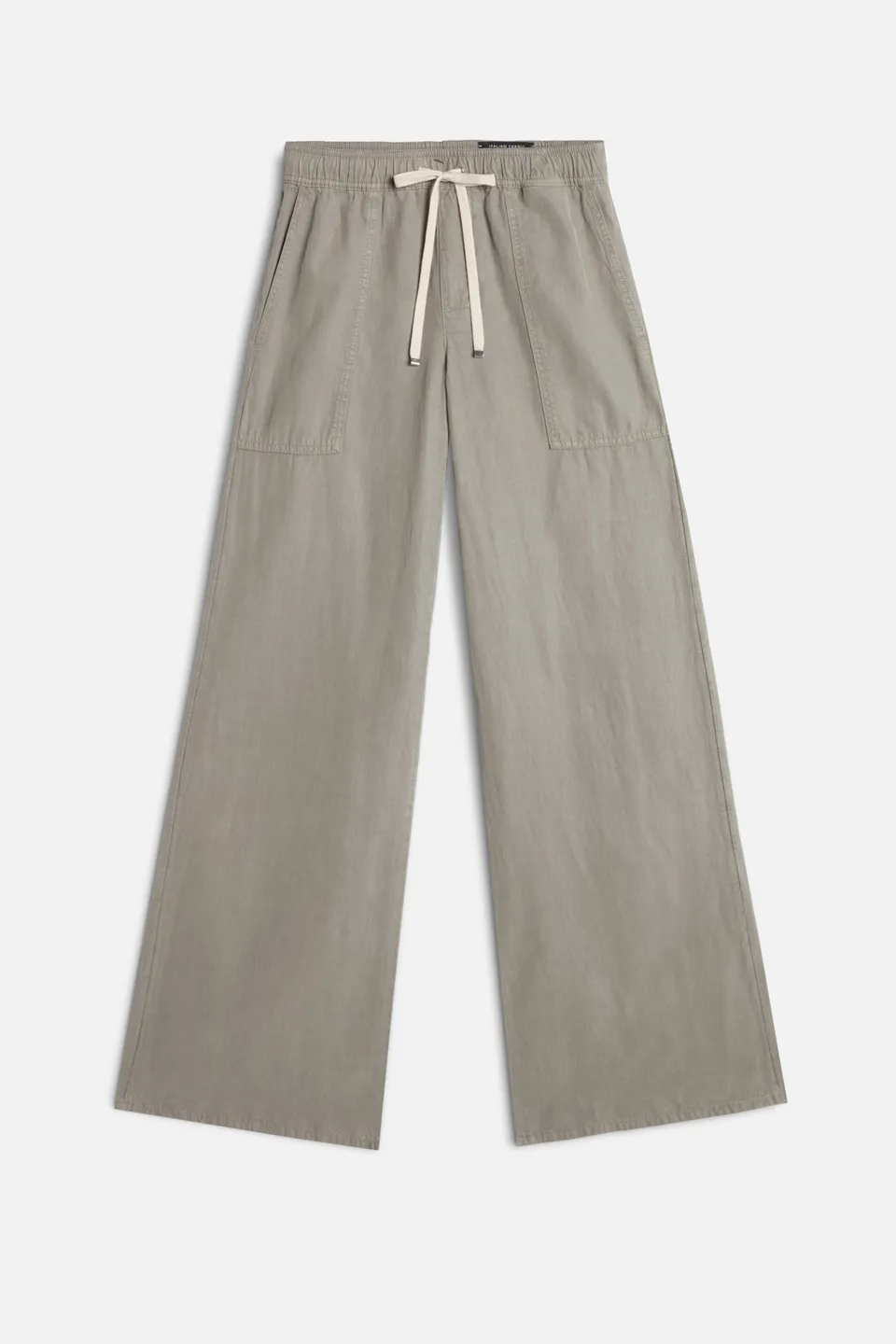 7-for-all-mankind-utility-pull-on-wide-leg-hose-military-gr-n image 1