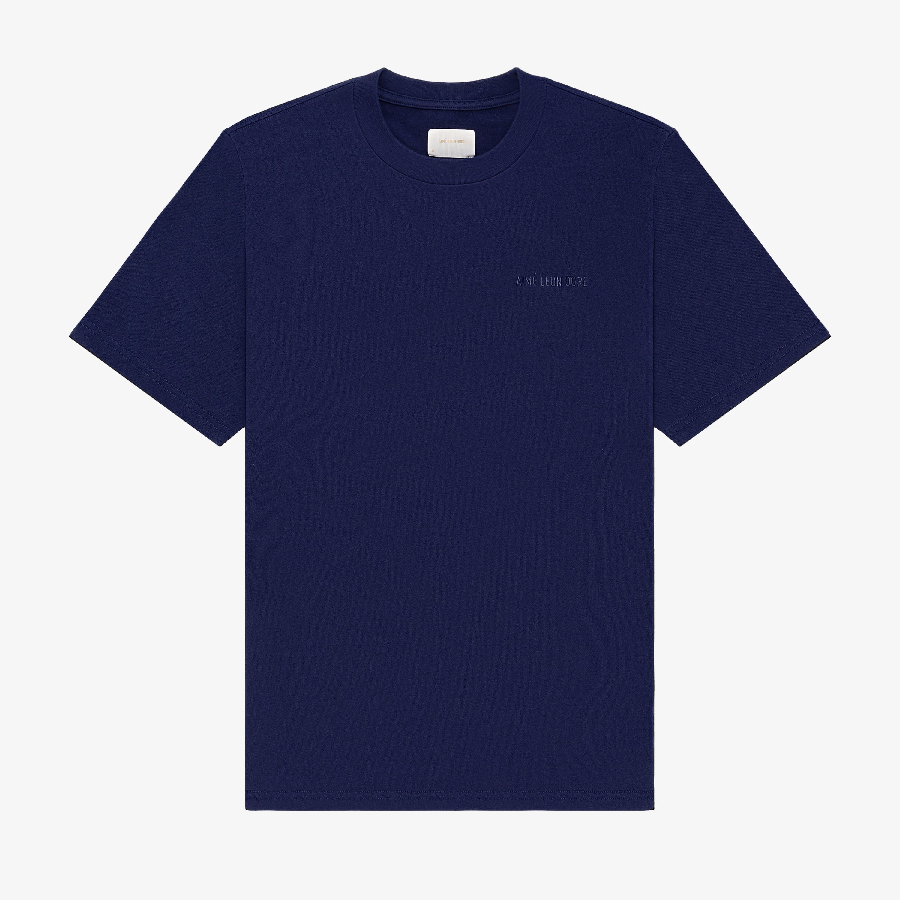 aim-leon-dore-tonal-logo-tee-navy image 1