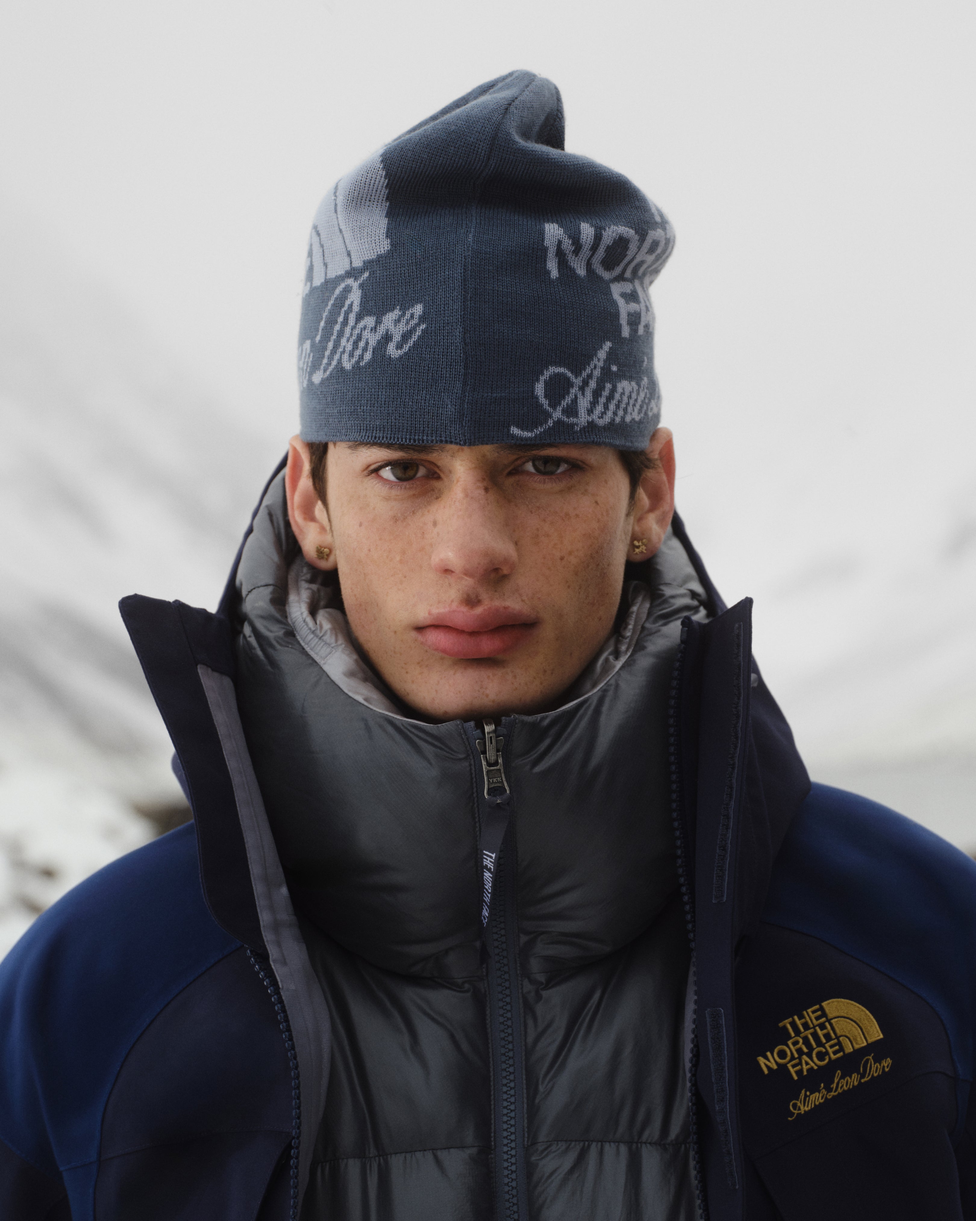 aim-leon-dore-x-the-north-face-jacquard-beanie-blau image 3
