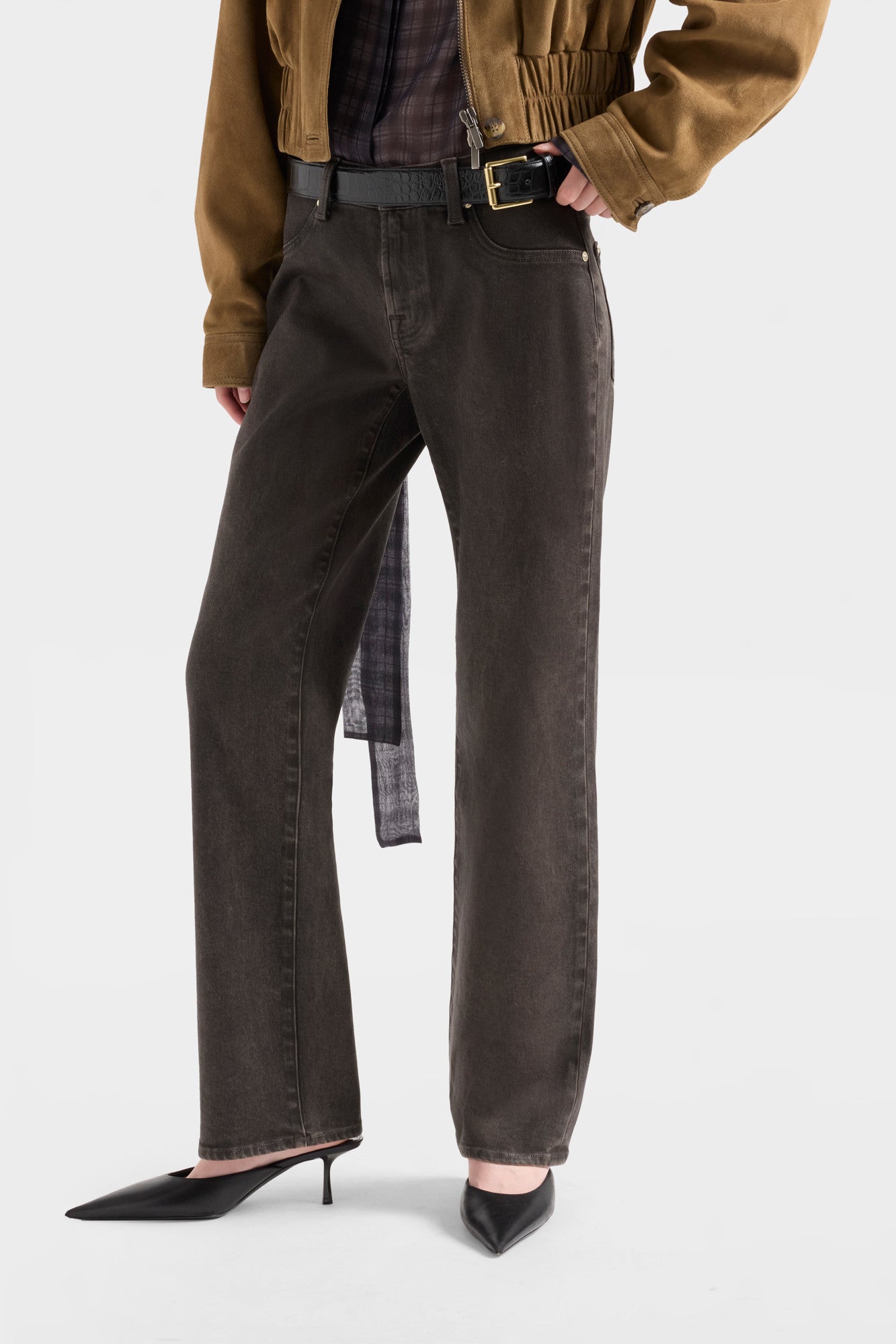 7-for-all-mankind-calie-straight-jeans-coated-denim-brown-damen image 3