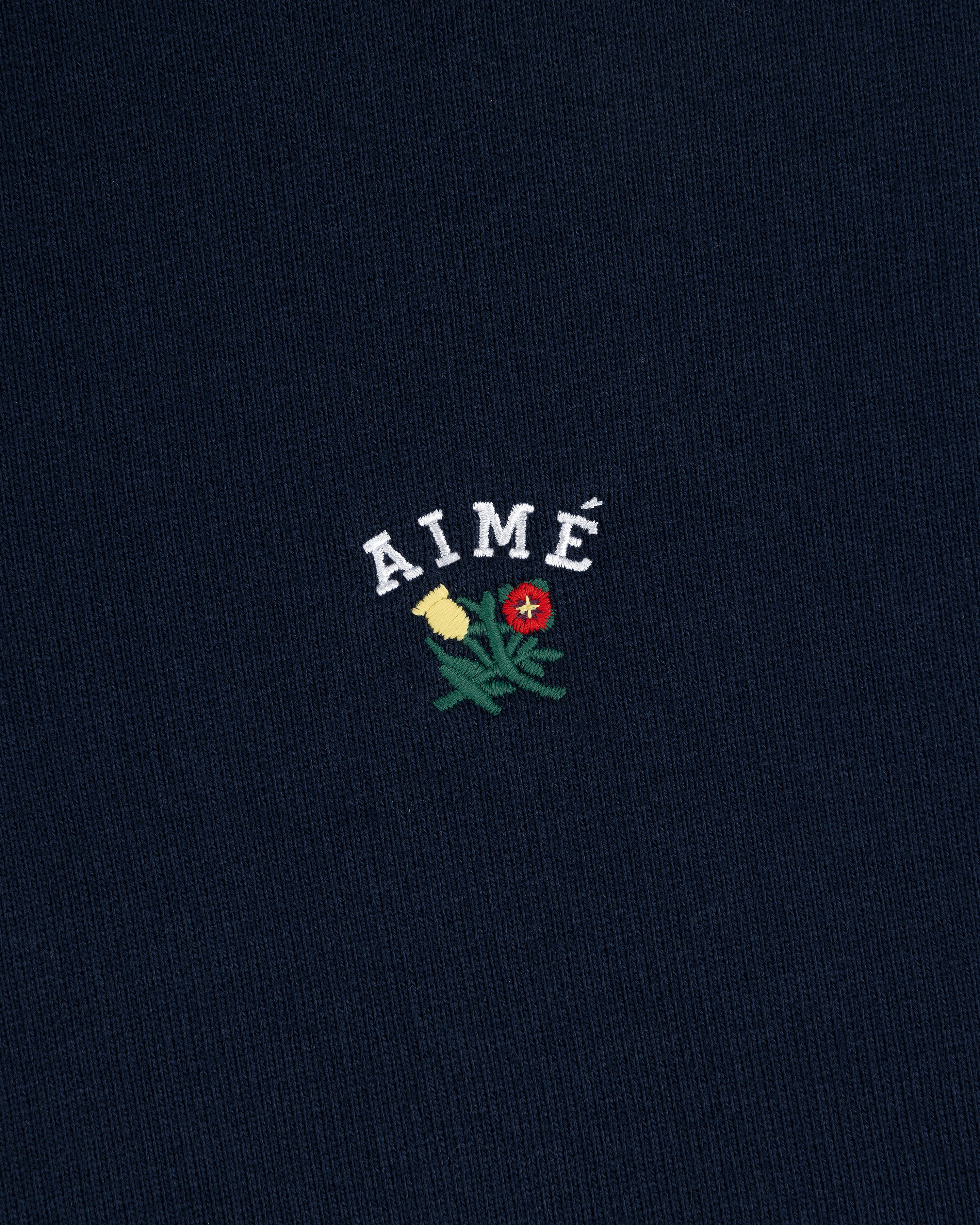 aim-leon-dore-crest-quarter-zip-pullover-navy-loopback-terry image 5