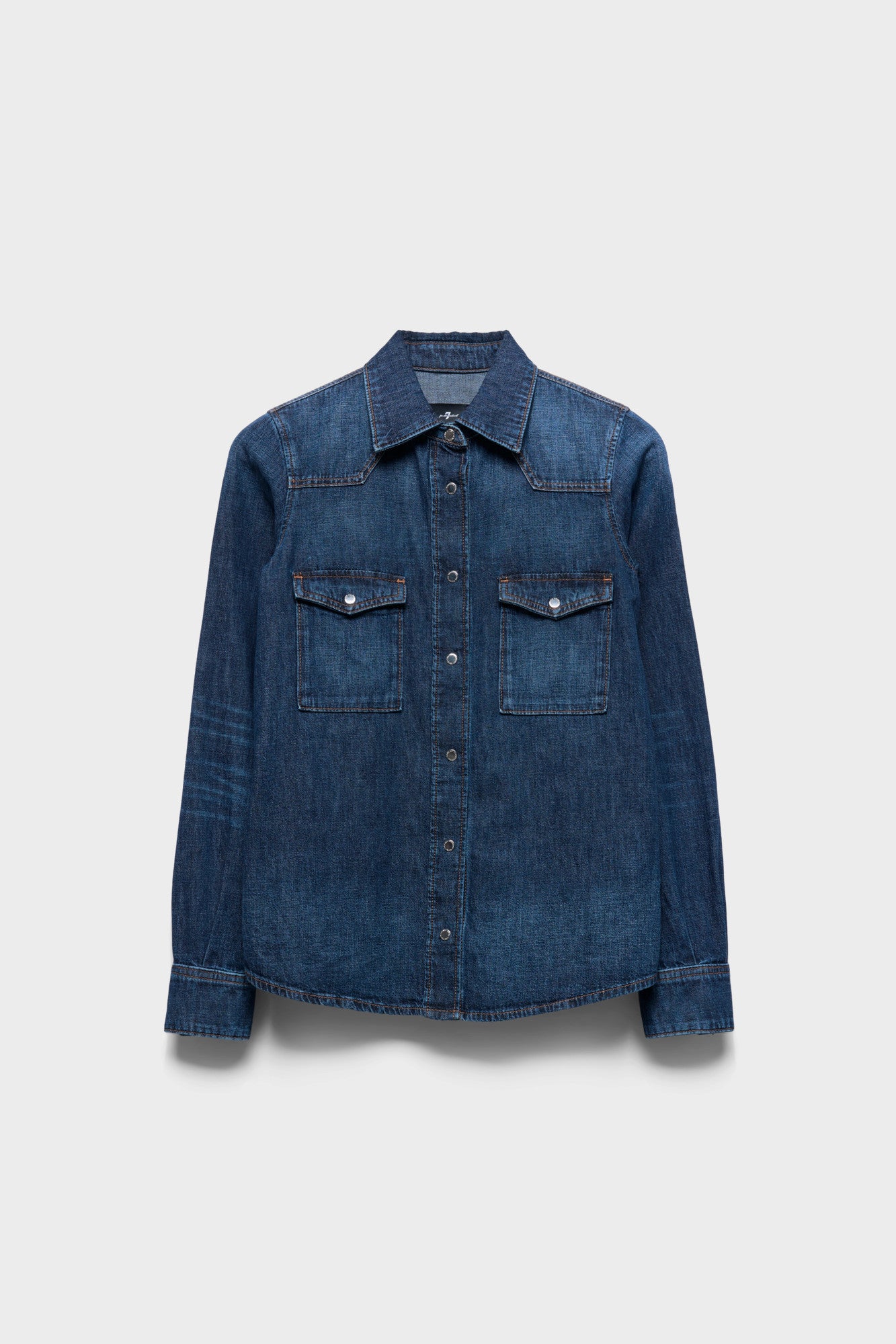 7-for-all-mankind-western-shirt-denim-rainfall-damen-westernhemd image 1