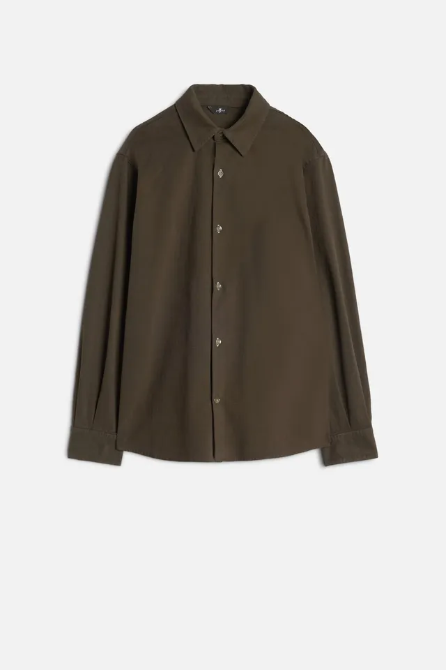 7-for-all-mankind-comfort-twill-button-up-shirt-herren-hemd-in-dark-olive image 1