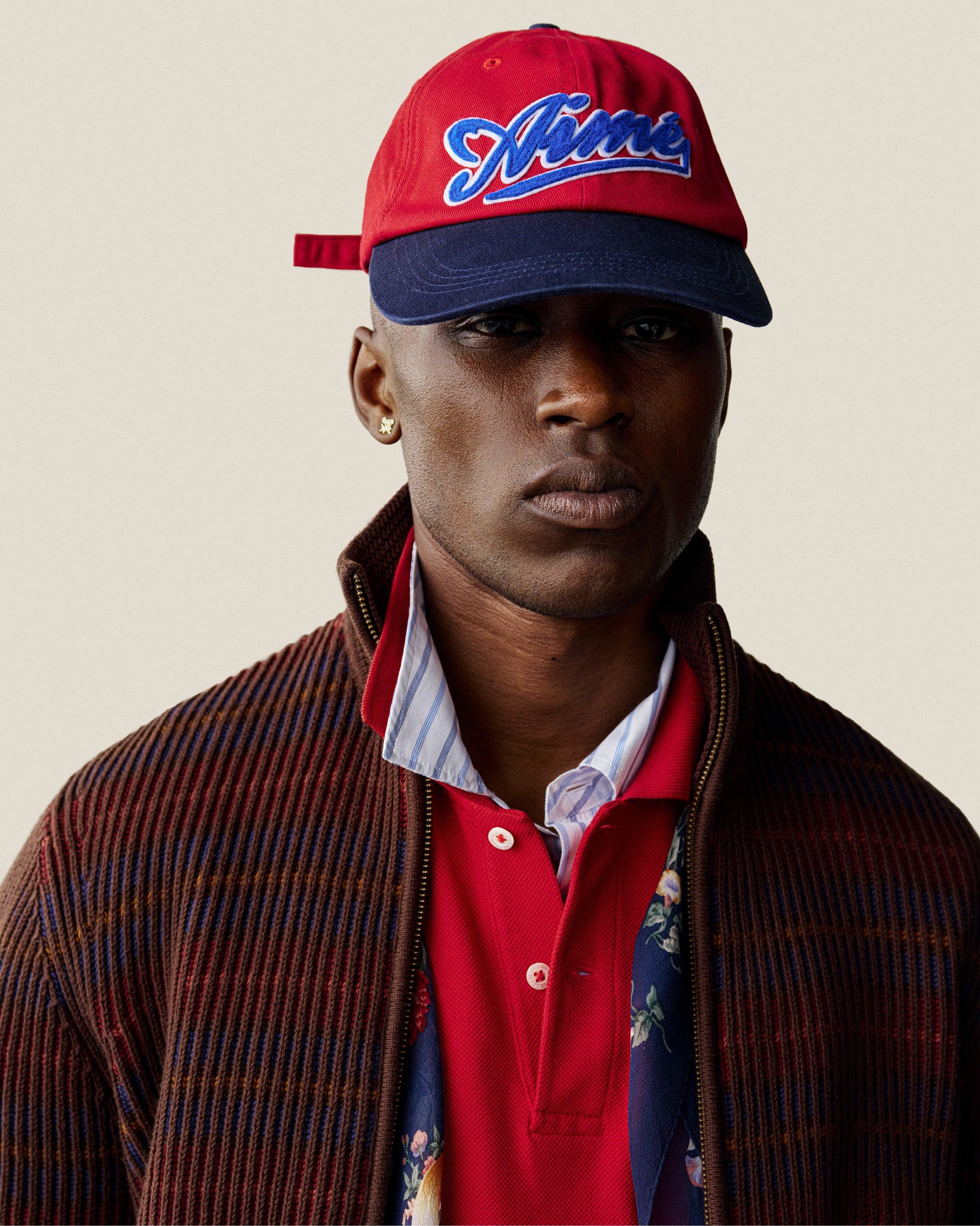 aim-leon-dore-cycling-logo-hat-cap-aus-baumwoll-twill-rot image 3