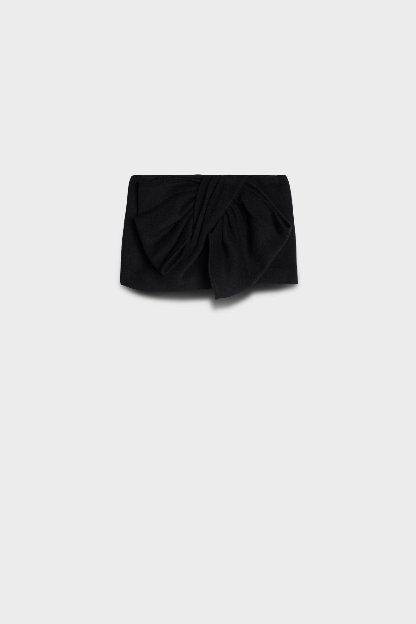 7-for-all-mankind-bow-mini-skirt-wool-blend-black-minirock image 1