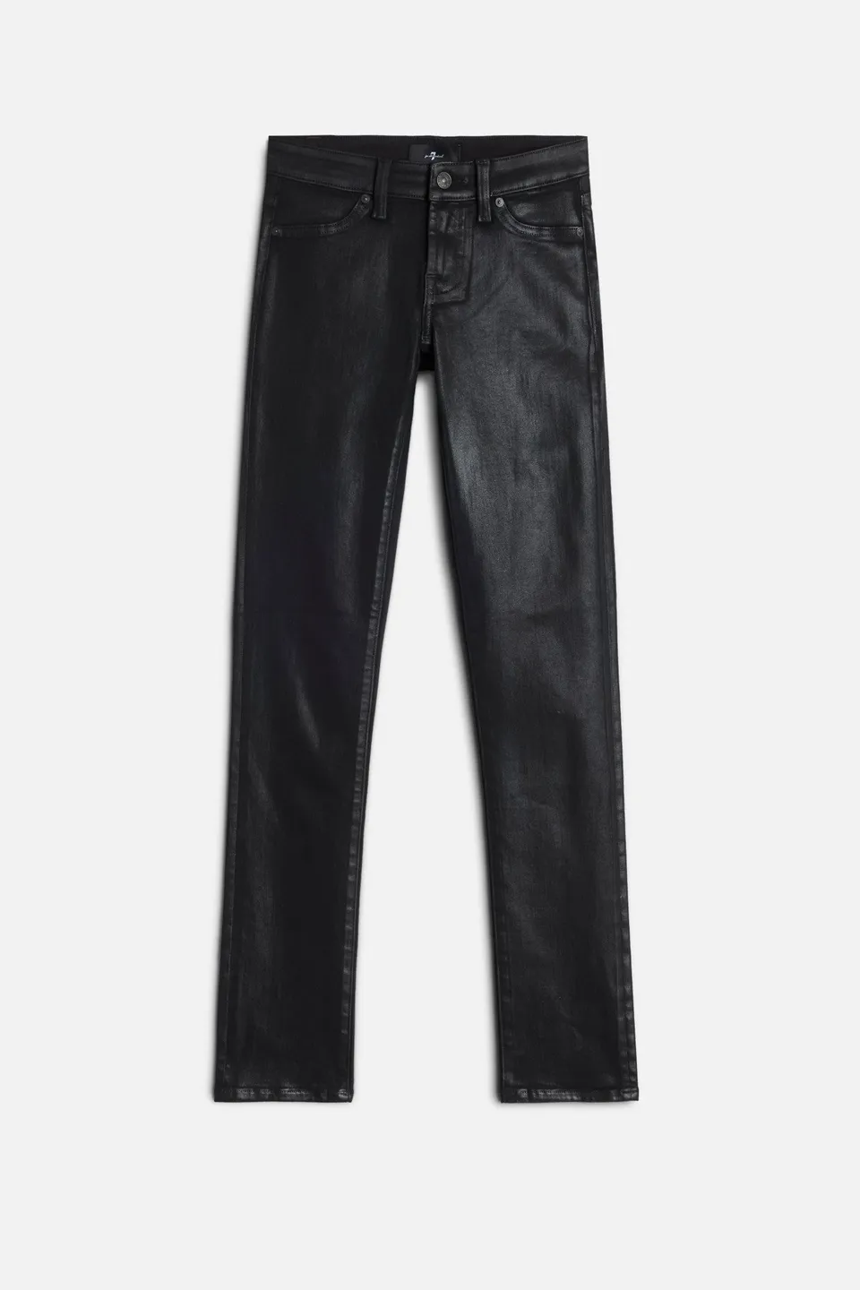 7-for-all-mankind-low-skinny-damen-jeans-coated-slim-illusion-black image 1