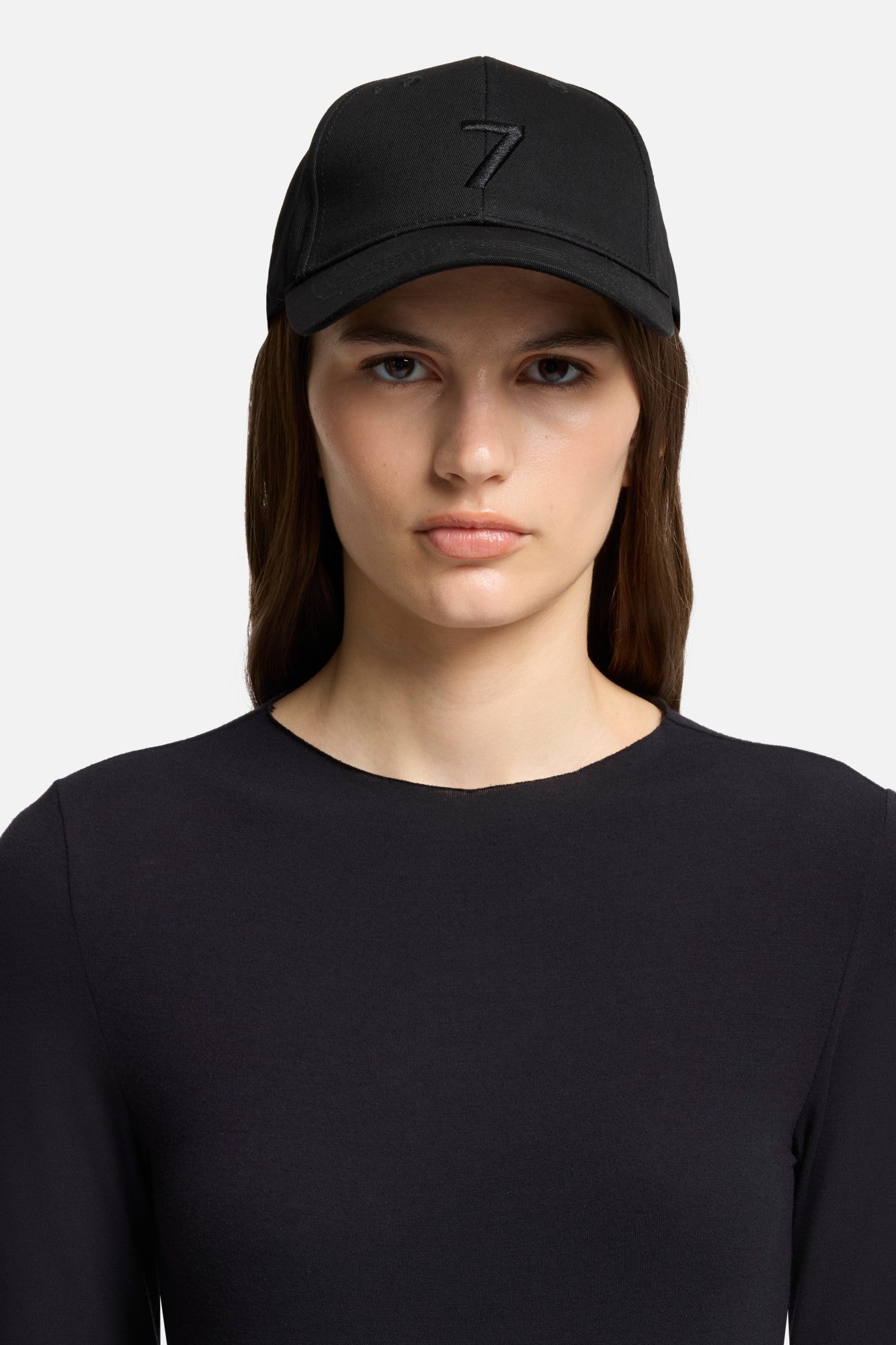 7-for-all-mankind-logo-cap-black-unisex-baseballkappe image 5
