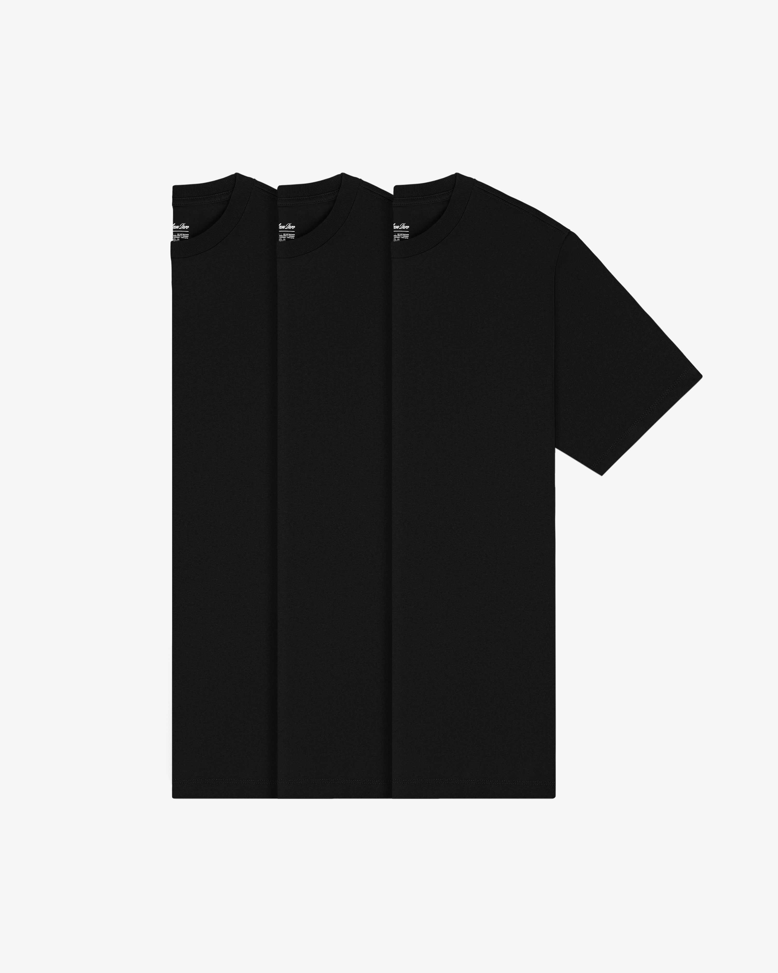 aim-leon-dore-t-shirt-3-pack-schwarz-regular-fit image 2