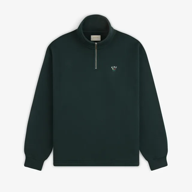 aim-leon-dore-crest-quarter-zip-pullover-cropped-gr-n image 1